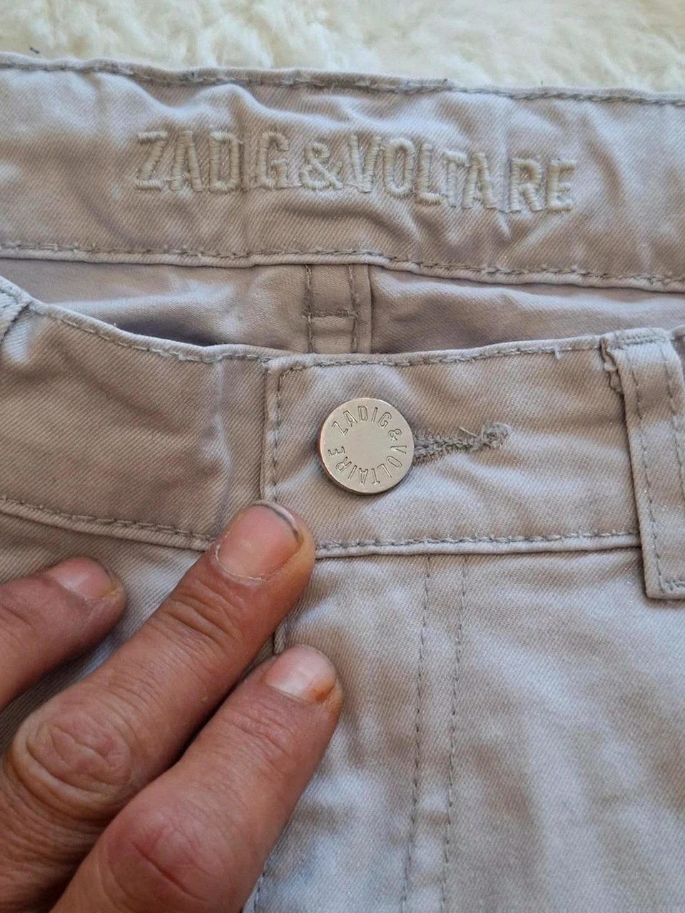 Chino / Slim Zadig & Voltaire - Clair Gris - Taille S / 37-38 – Zadig & Voltaire – taille S / 36 / 8 2