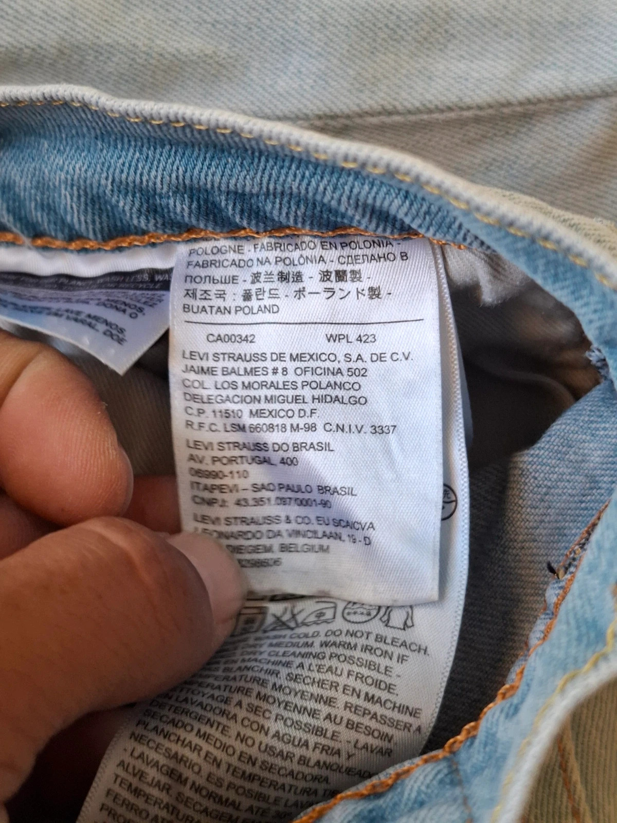 Jean Droit / Slim Levi's Bleu Clair Délavé Rétro T.W31 / L32 – Levi's – taille W31 | FR 40 3