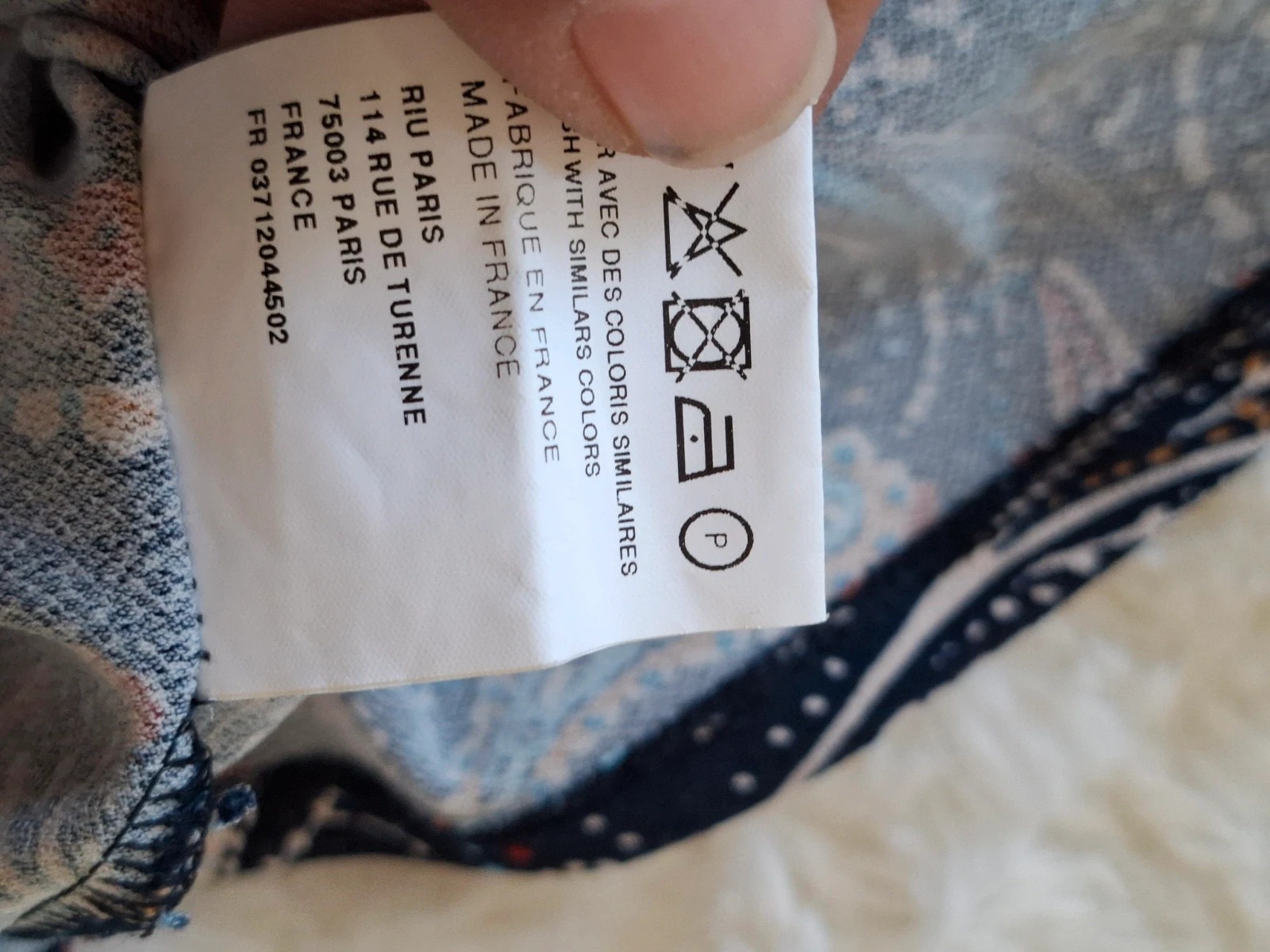 T-shirt / Blouse Fluide Riu Paris Imprimé Paisley / Cachemire T.1 / S – RIU Paris – taille S / 36 / 8 4