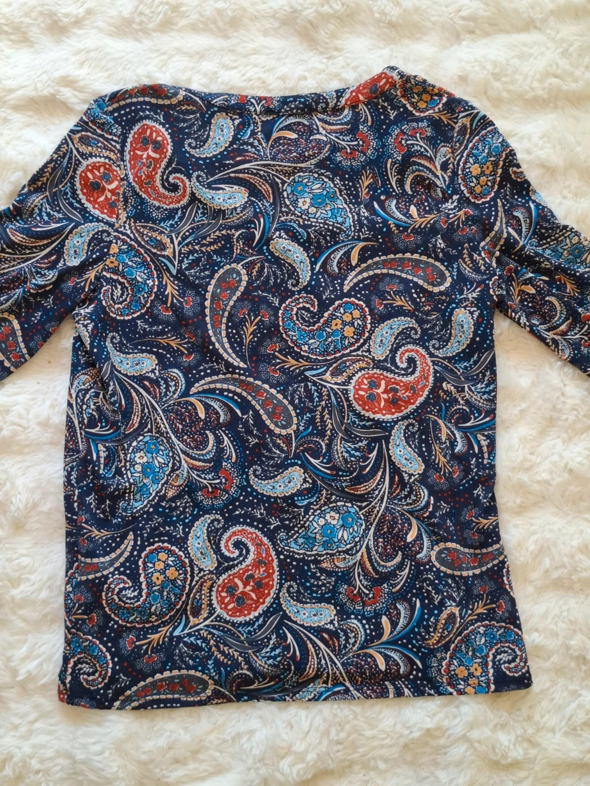 T-shirt / Blouse Fluide Riu Paris Imprimé Paisley / Cachemire T.1 / S – RIU Paris – taille S / 36 / 8 5