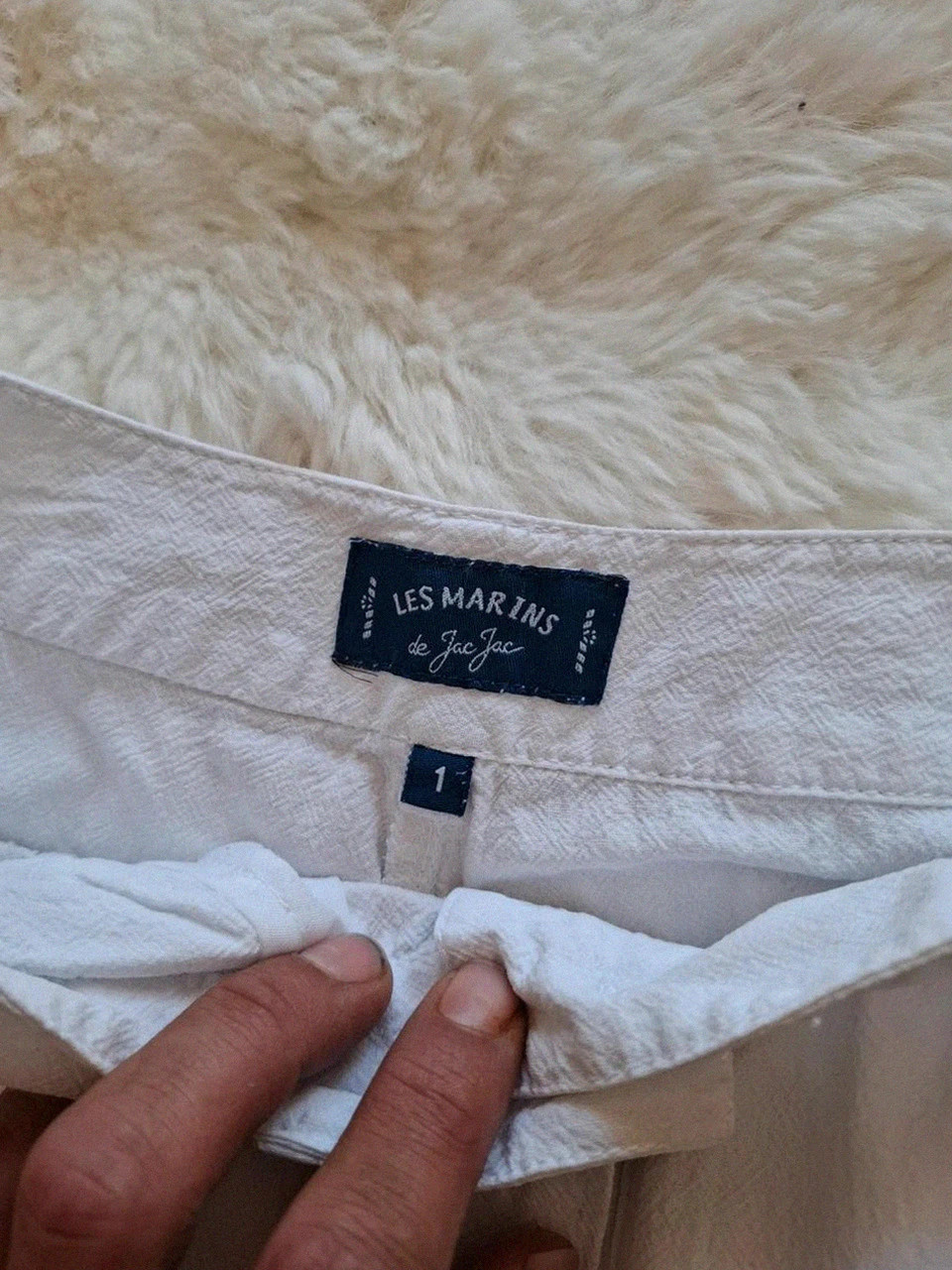 Pantalon Cargo / 7/8e Les Marins de Jac Jac - Blanc - Taille 1 (S/36) – Vintage – taille S / 36 / 8 3