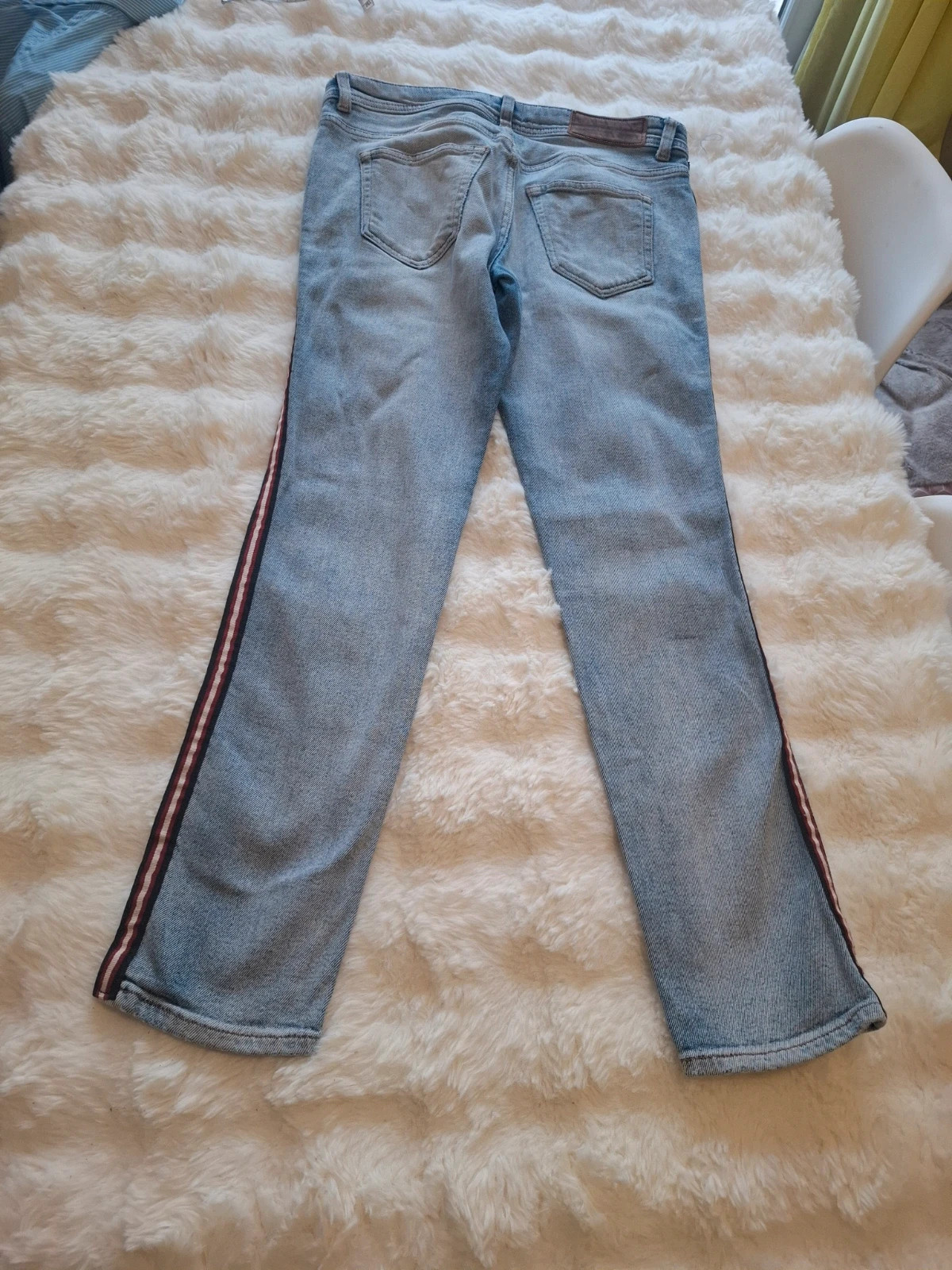 Jean / Denim River Island – Délavé clair avec bandes latérales – Taille UK 30S / EUR 76S – River Island – taille W30 | FR 40 4