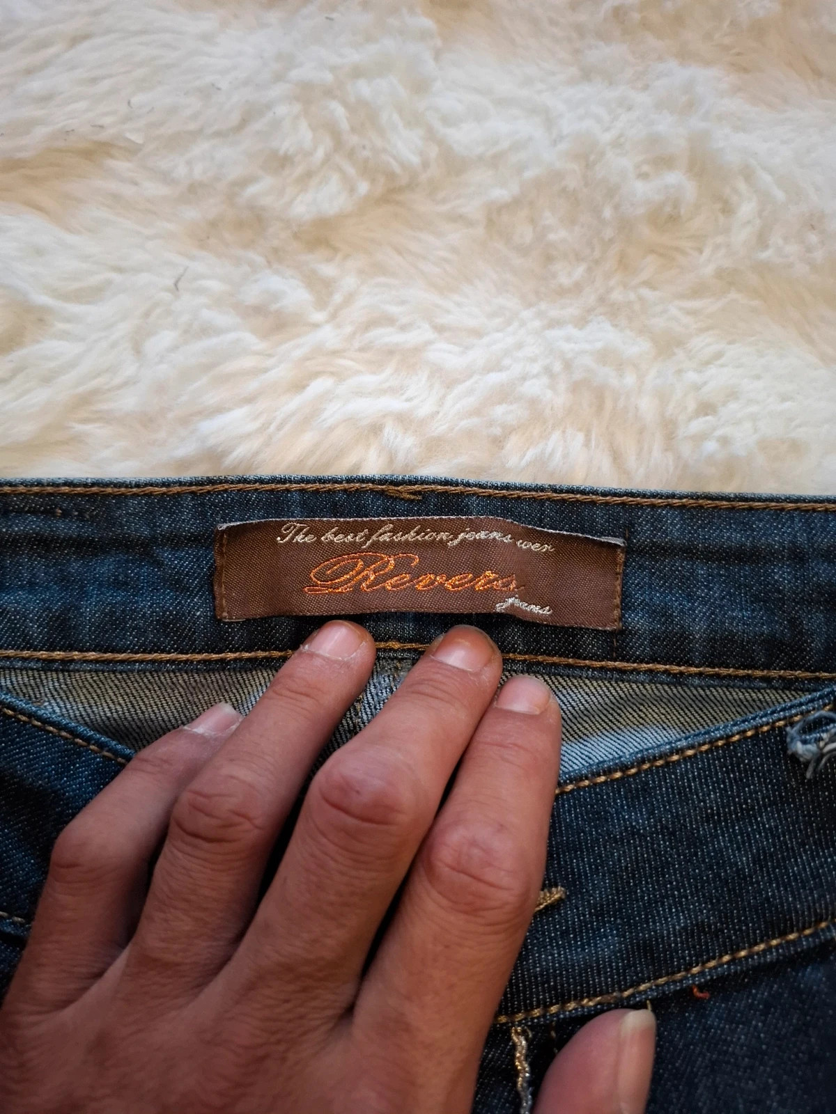 Jean 3/4 / Pantacourt / Corsaire Revers Denim Brut Style Y2K Rétro T.S / 38 – Revers – taille S / 36 / 8 2