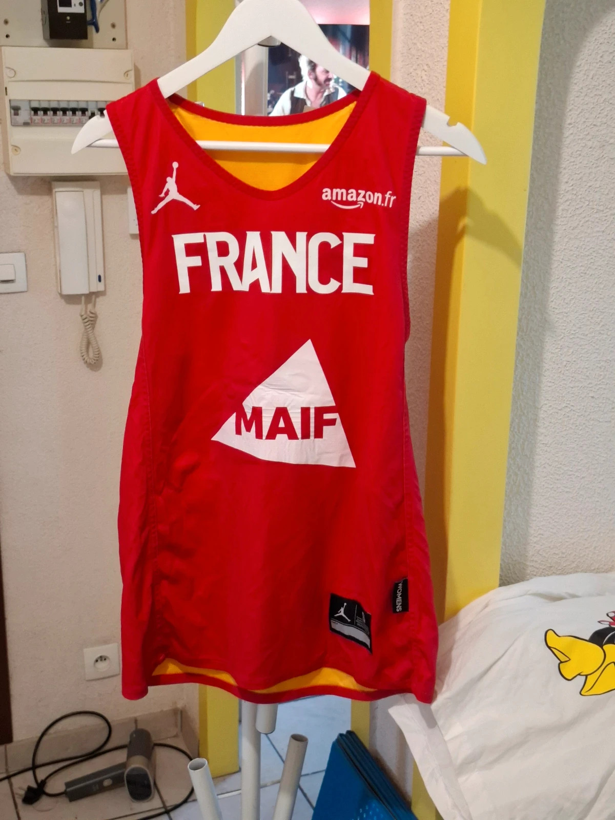 Maillot réversible entraînement Équipe de France Basket Jordan S – Jordan – taille S / 36 / 8 2
