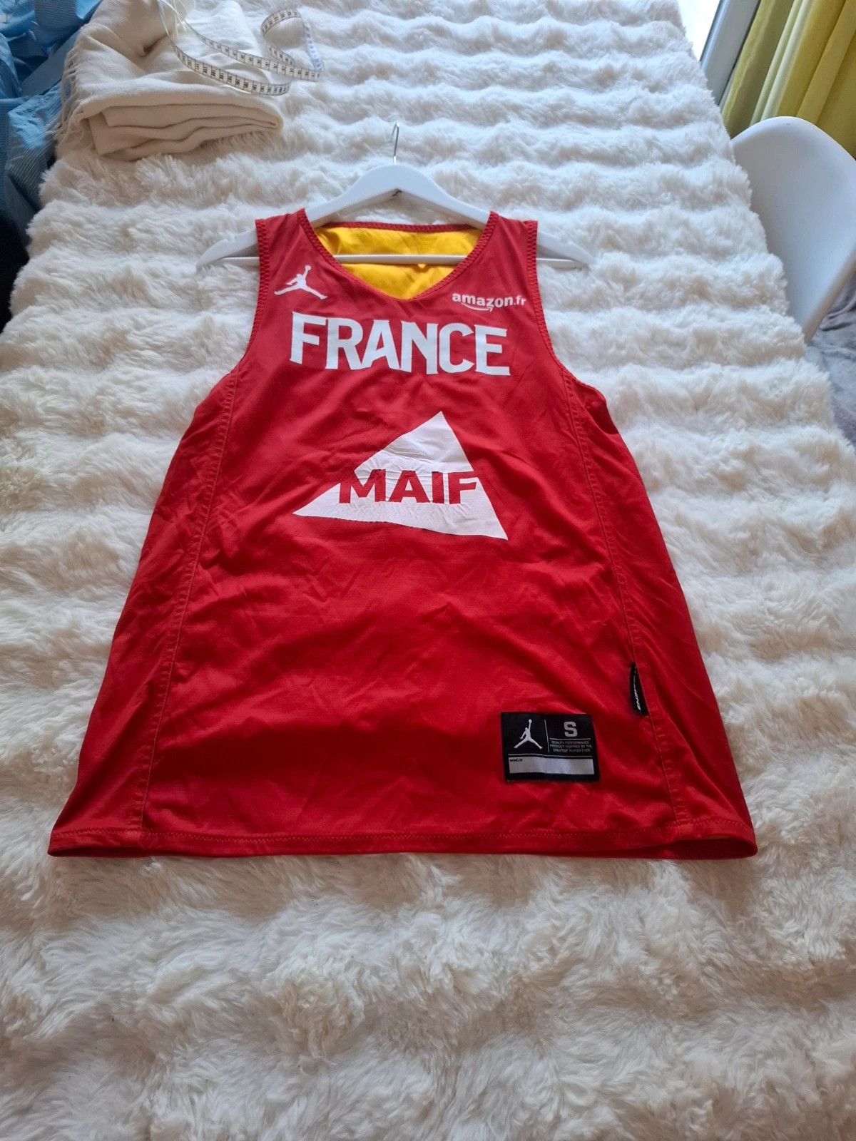 Maillot réversible entraînement Équipe de France Basket Jordan S – Jordan – taille S / 36 / 8 3