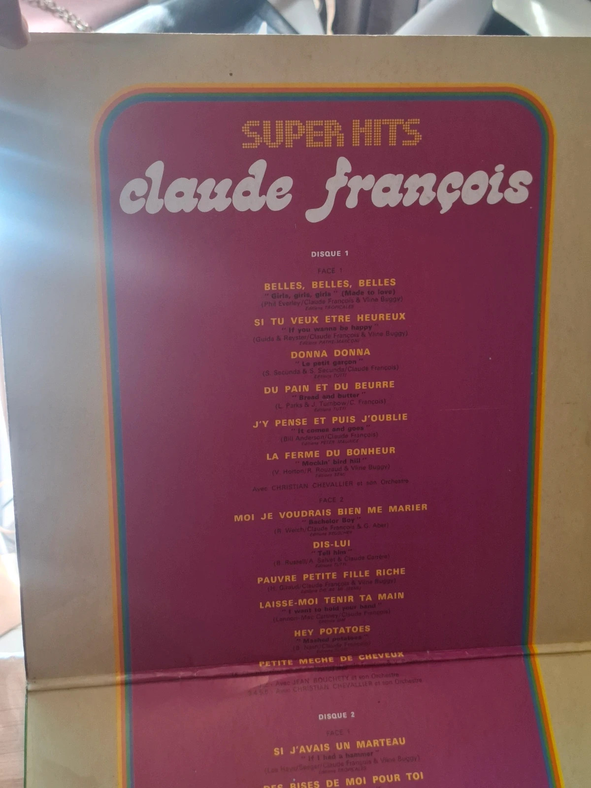 lot de 2 vinyle claude francois 3