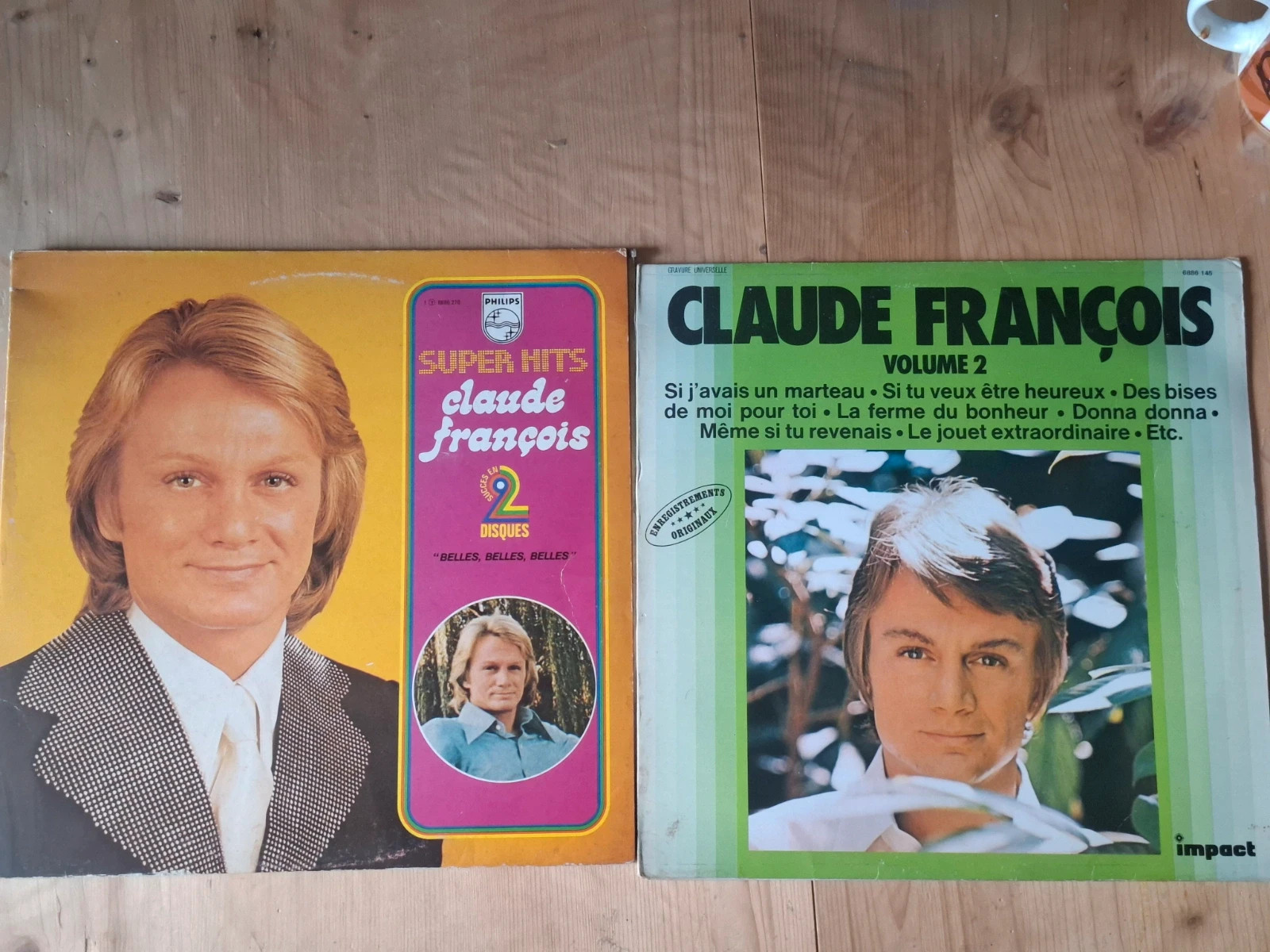 lot de 2 vinyle claude francois