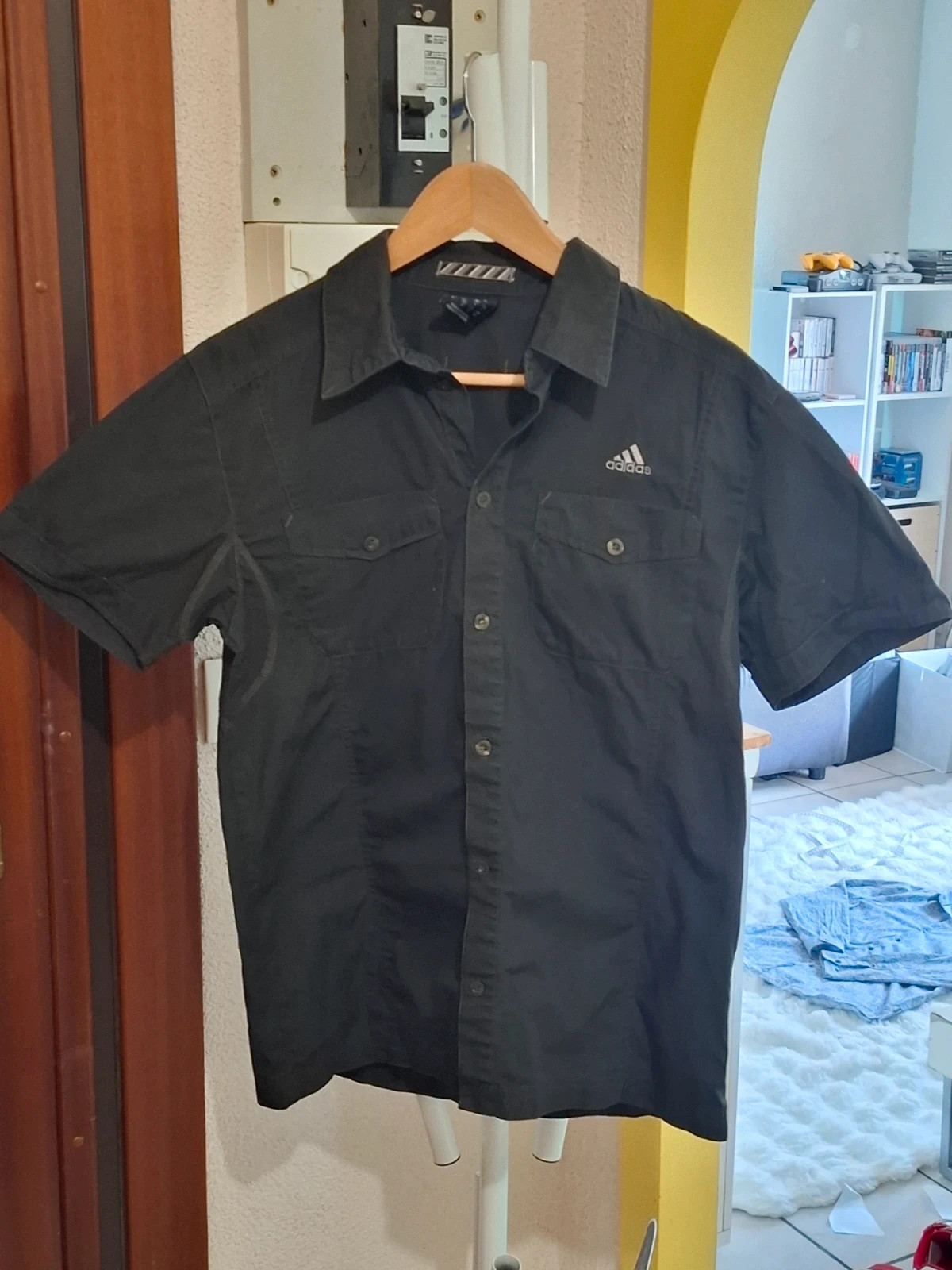 Chemise Manches Courtes Cargo / Casual Adidas Noir T.S / S