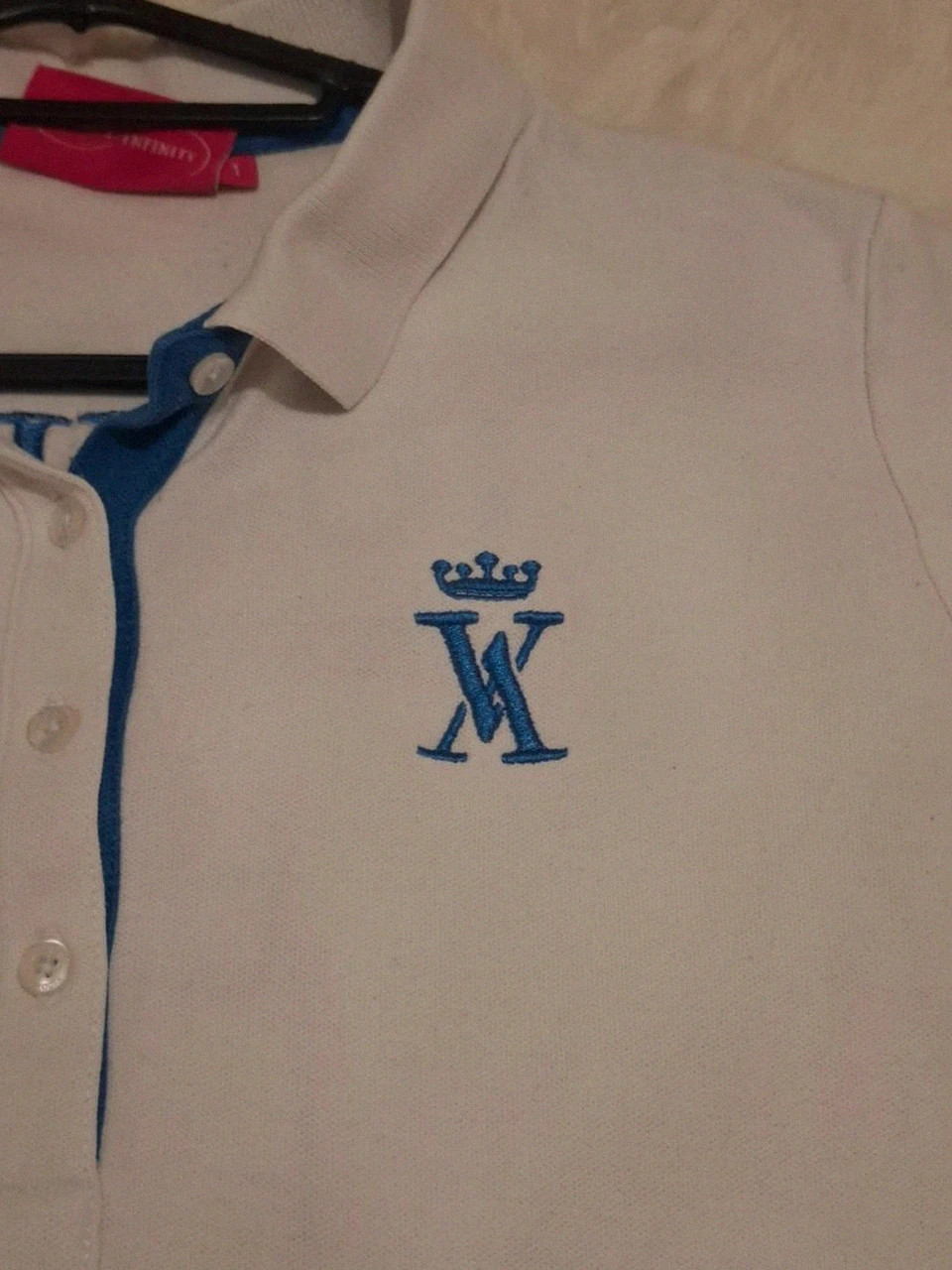 Polo Blanc et Bleu Vicomte A - Édition Jumping International de Valence - Taille 1 (S) – Vicomte Arthur – taille S / 36 / 8 3