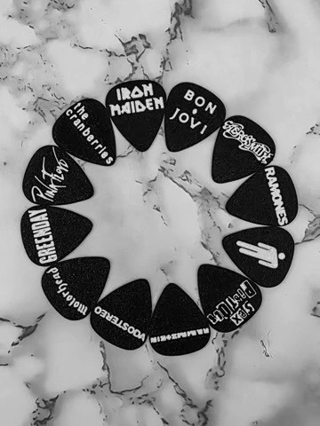 Púas guitarra Billie Eilish, Bon Jovi