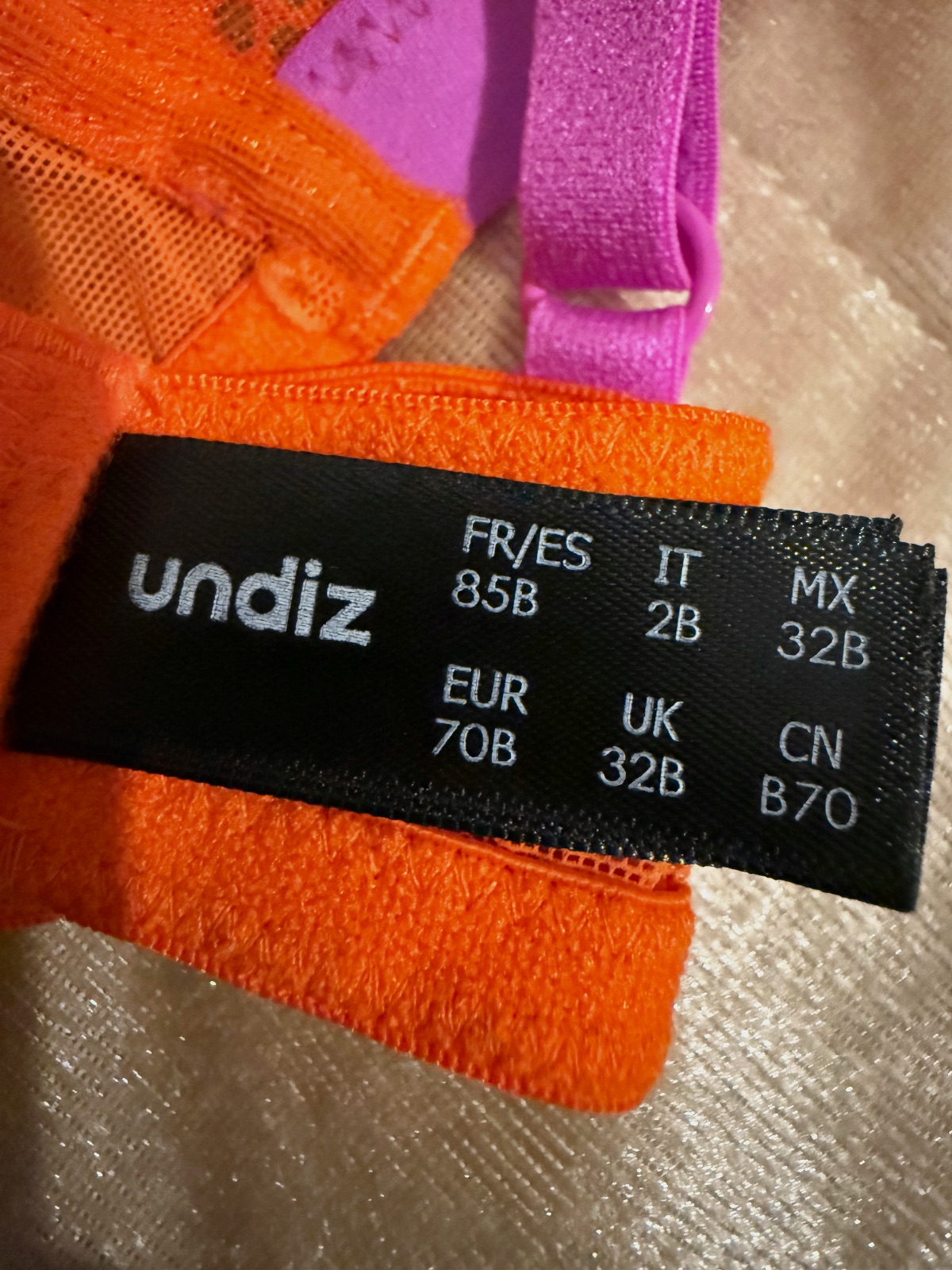 Soutien-gorge dentelle orange Undiz 85B – Autre – taille Taille unique 2