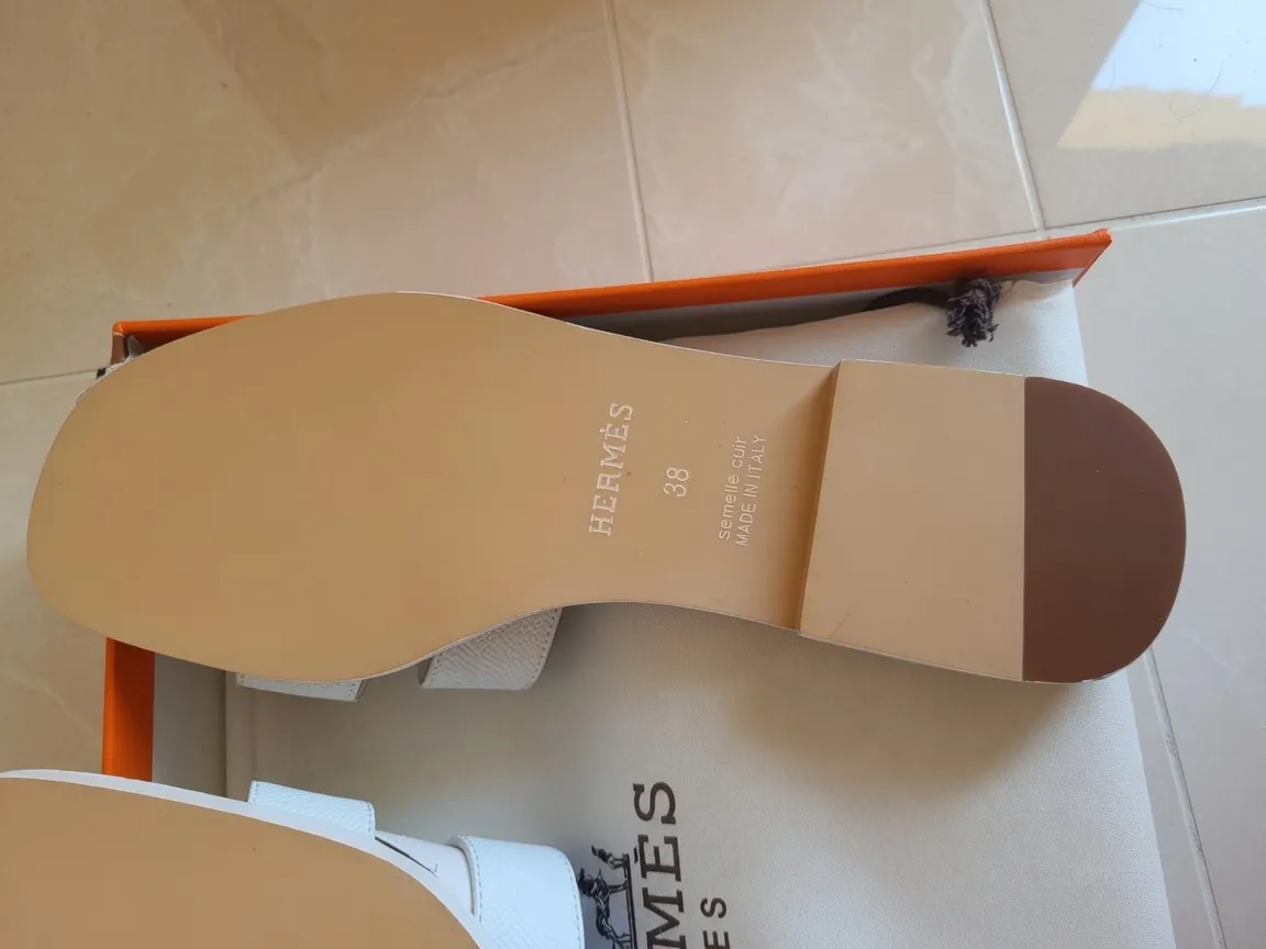 Sandales Hermès Oran blanches 2
