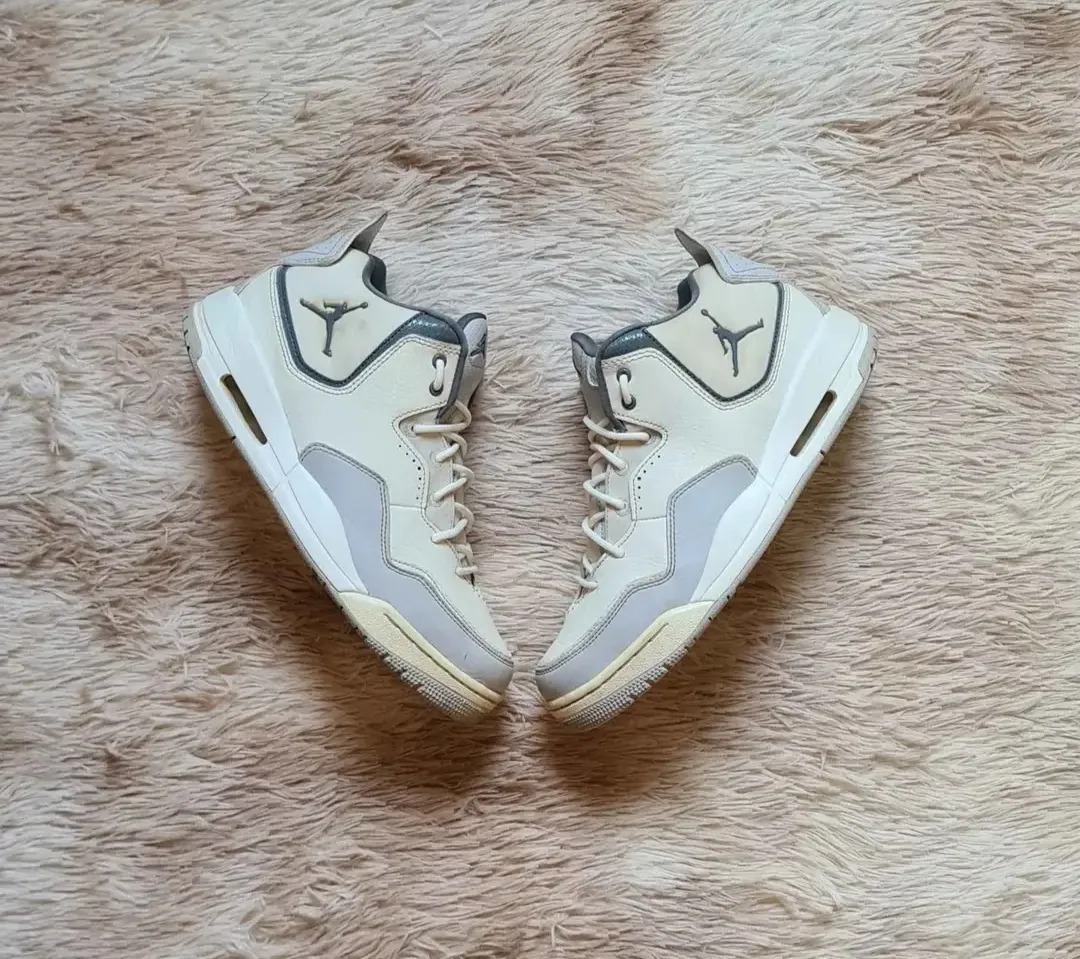 Jordan Basketballschuhe Weiß Blau High 4