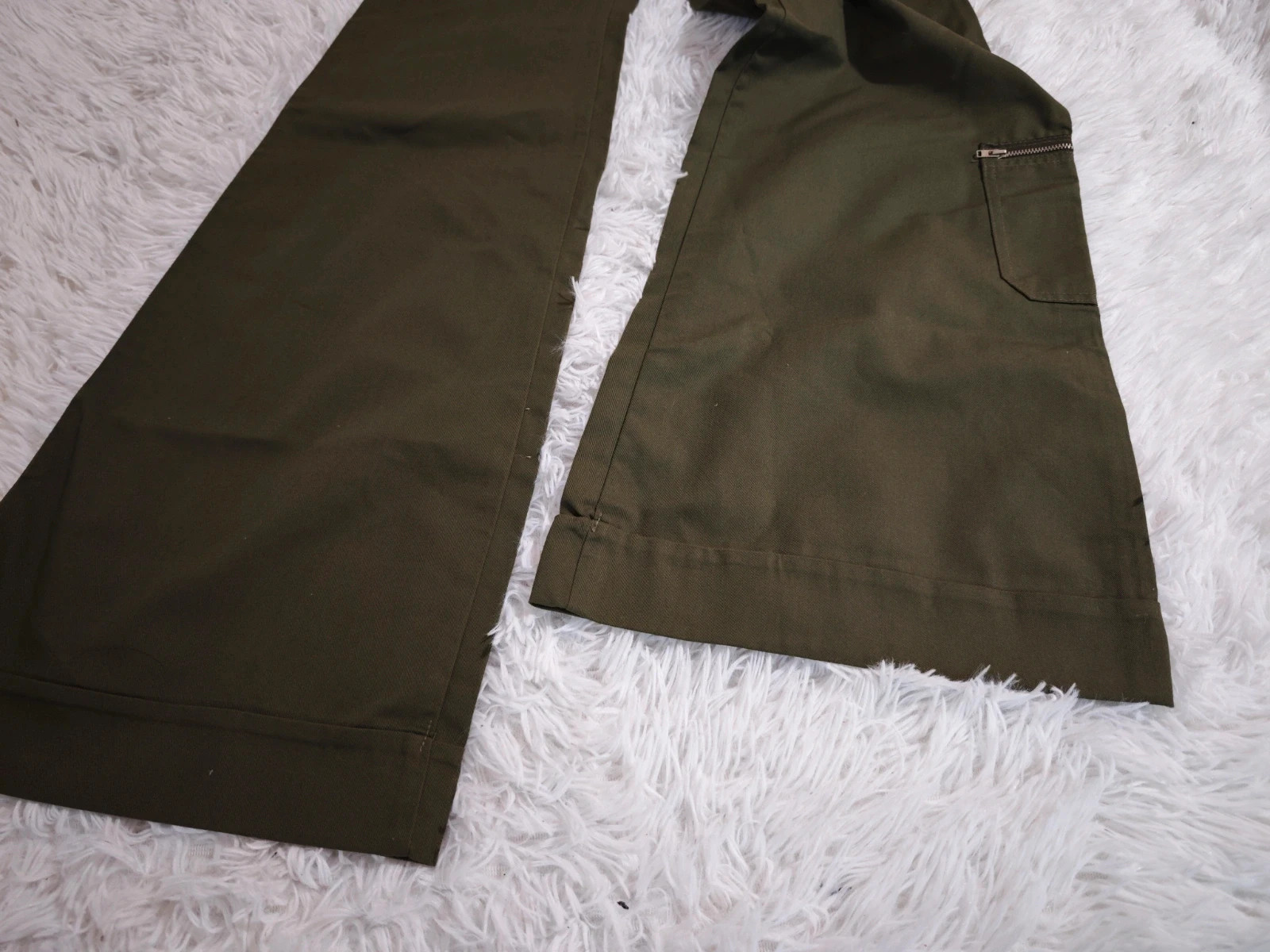 Pantalon kaki flare très évasé vintage – Ancienne collection – Vintage Dressing – taille XXS / 32 / 4 2