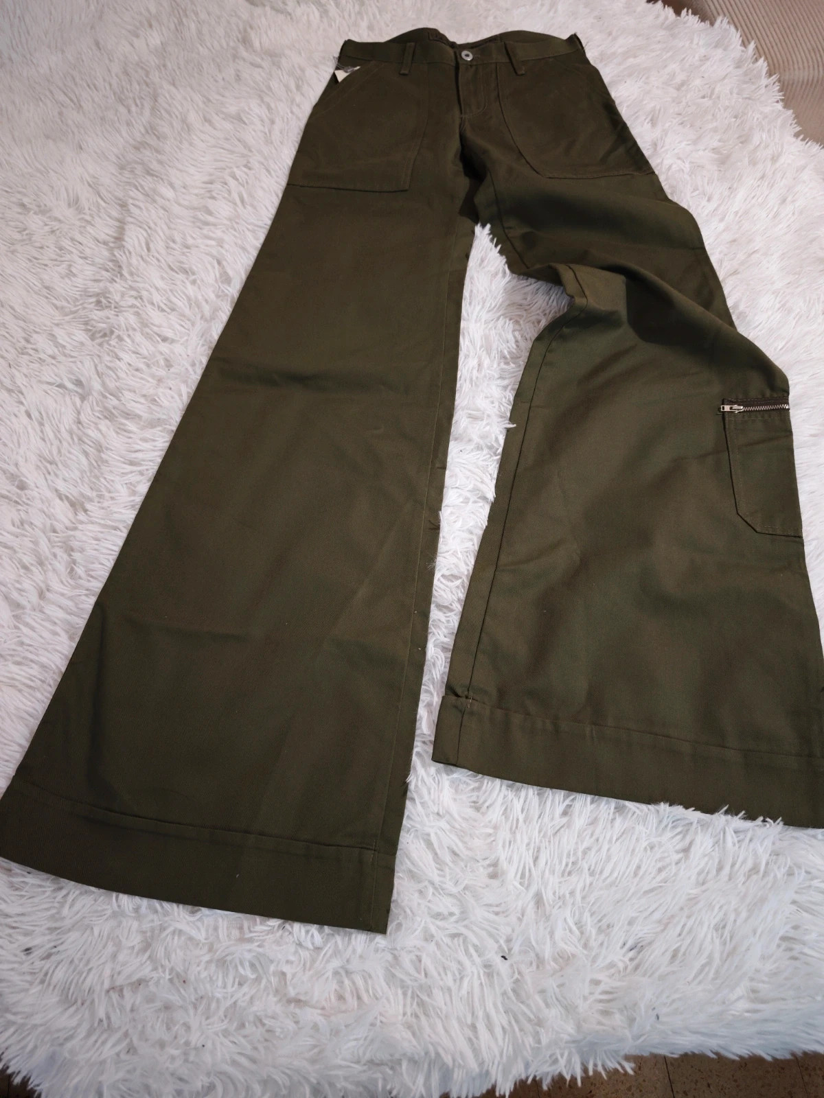 Pantalon kaki flare très évasé vintage – Ancienne collection