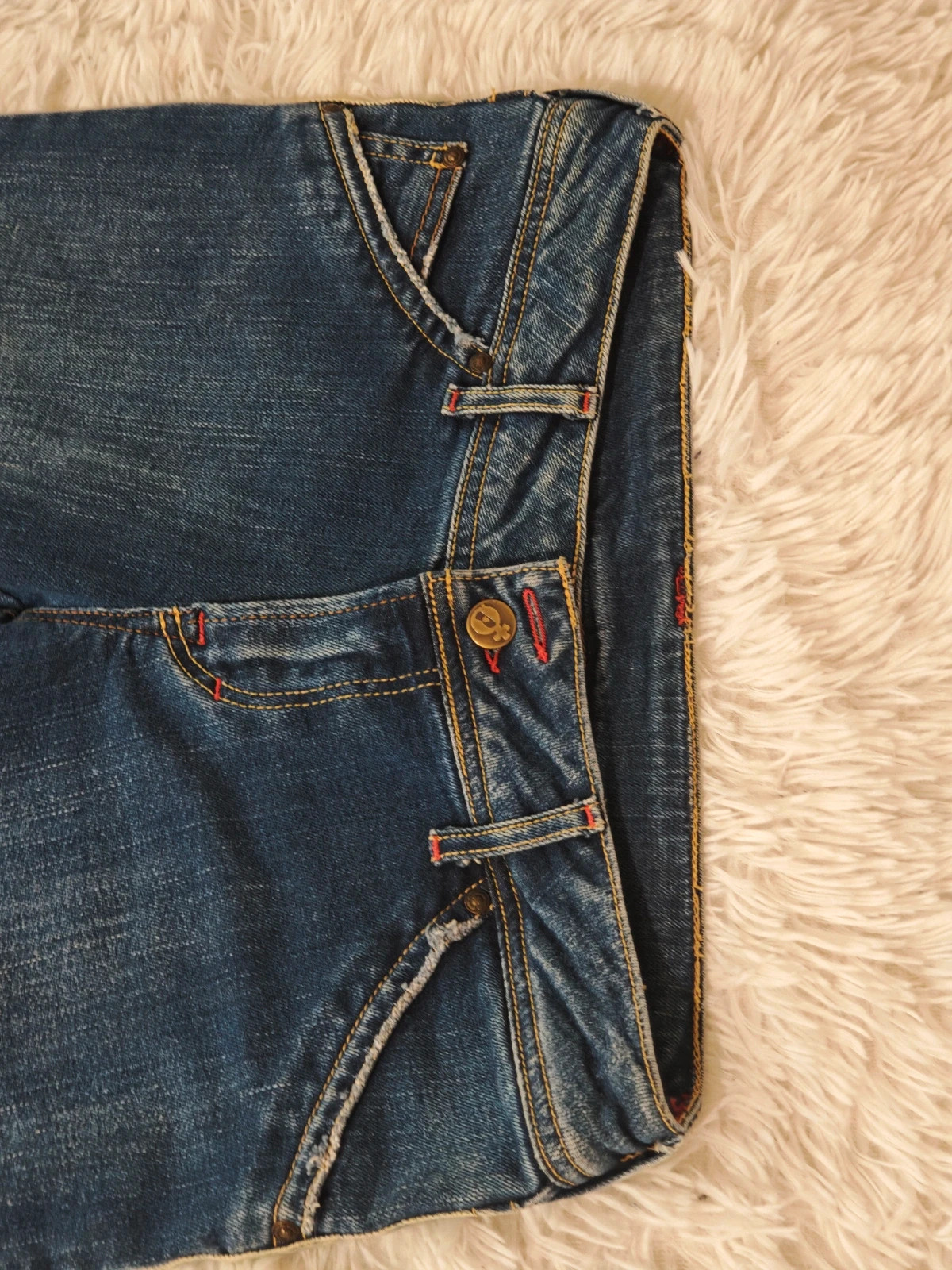 Jean femme flare évasé années 2000 délavage original – CIMARRON – taille S / 36 / 8 3