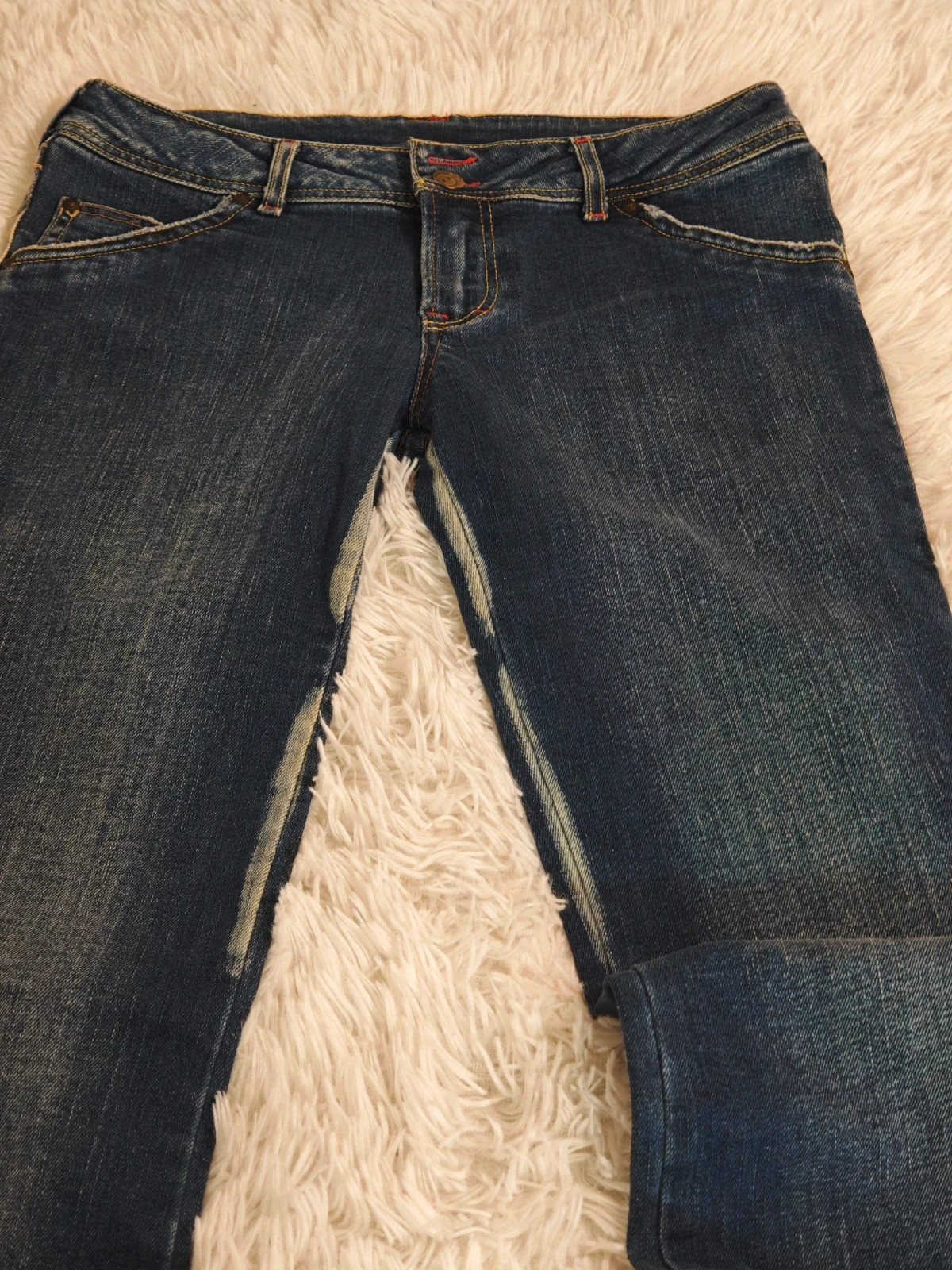 Jean femme flare évasé années 2000 délavage original – CIMARRON – taille S / 36 / 8 4