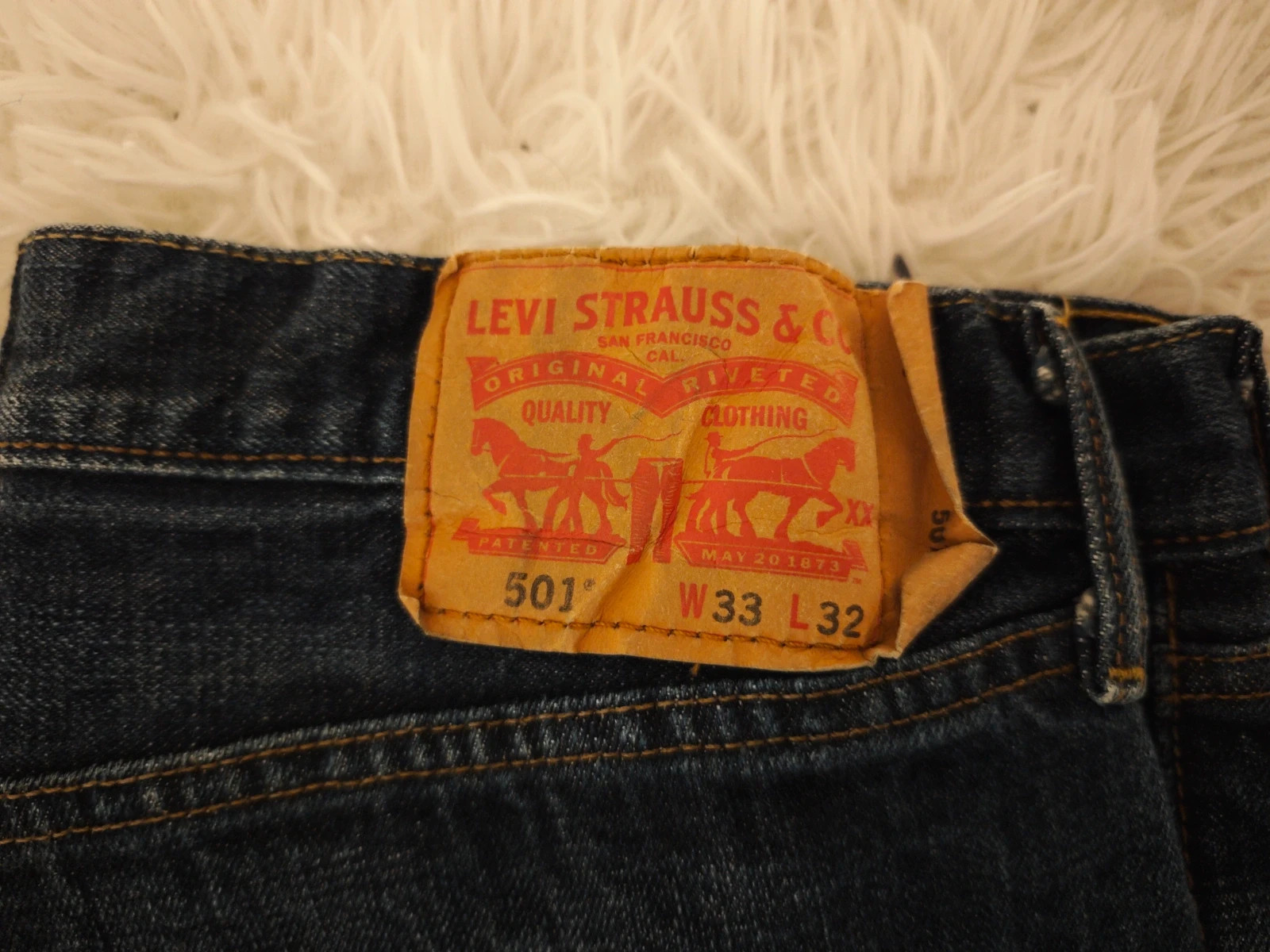 Jean Levi's 501 Original coupe droite bleu indigo foncé – Levi's – taille W30 | FR 40 4