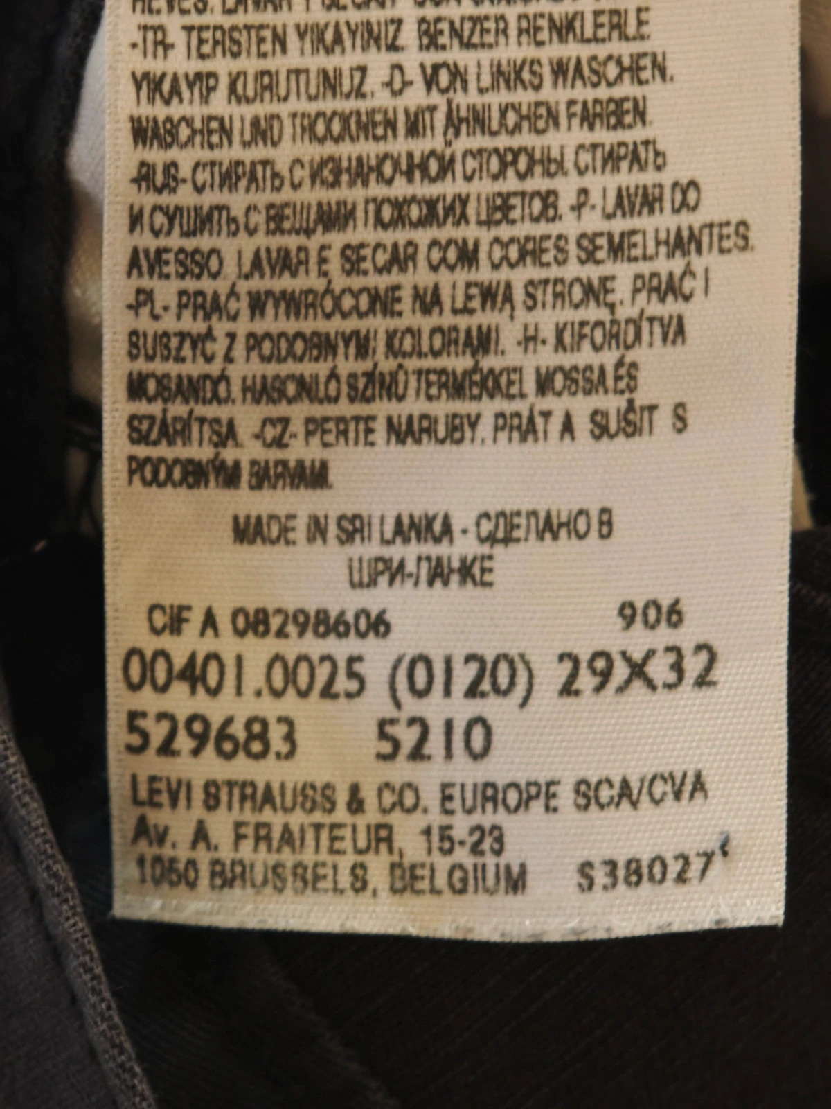 Levi’s 401 gris anthracite – Levi's – taille XS / 34 / 6 5
