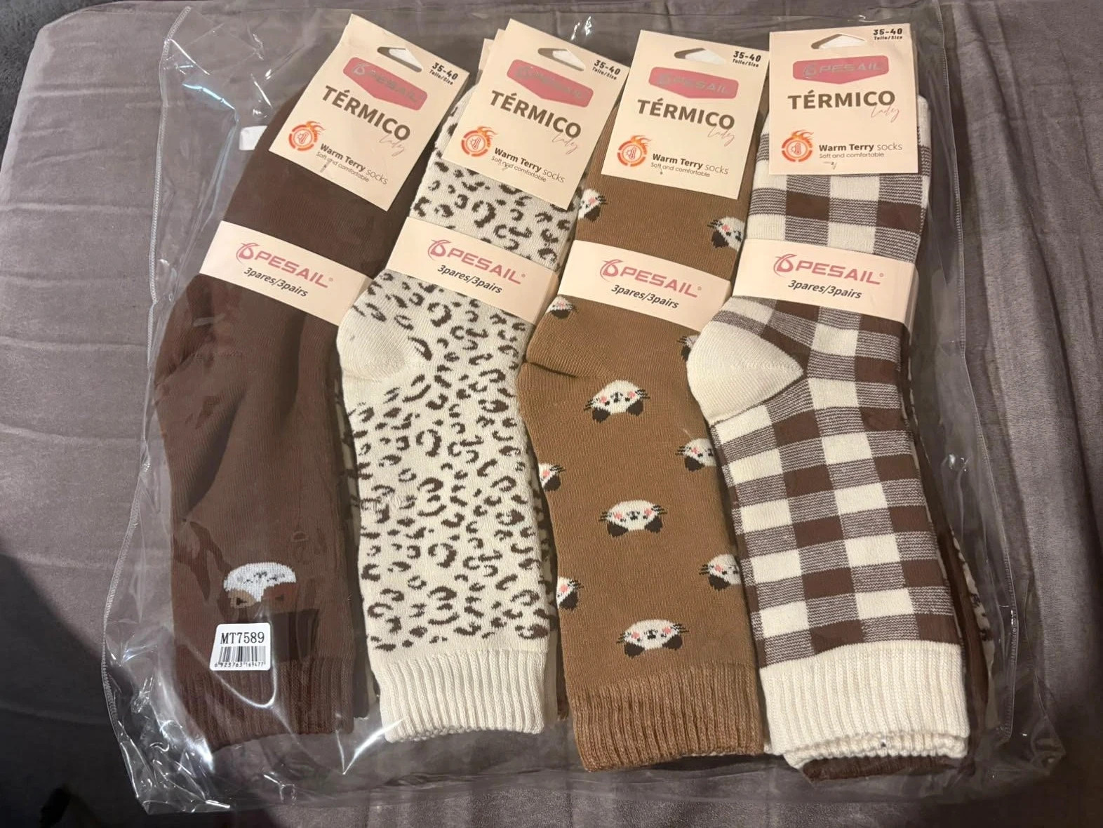 Calcetínes térmico 12 pares