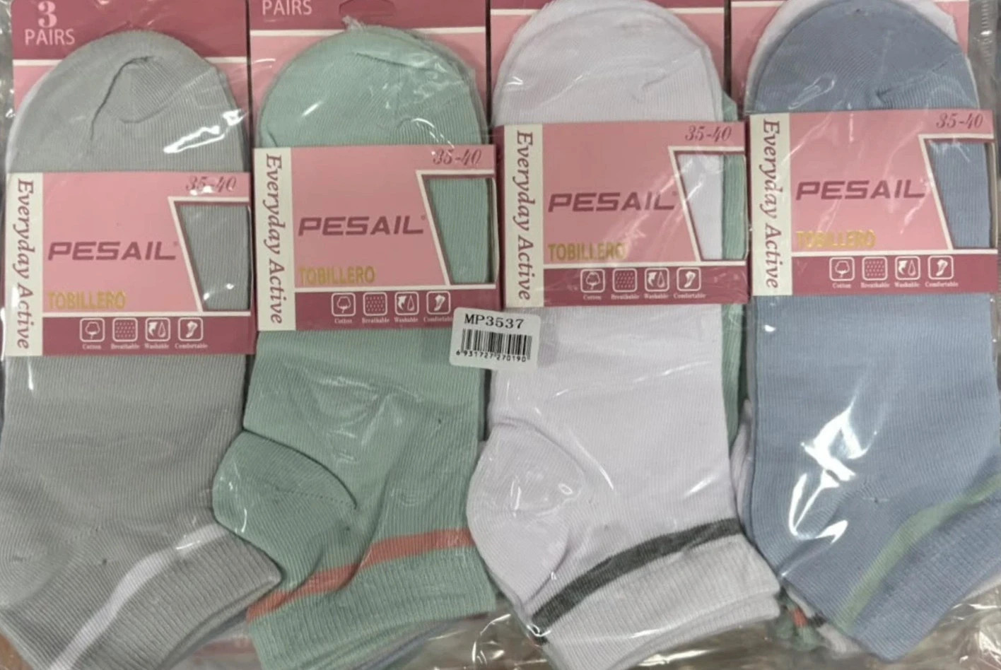 Calcetínes Tobillero 12 pares