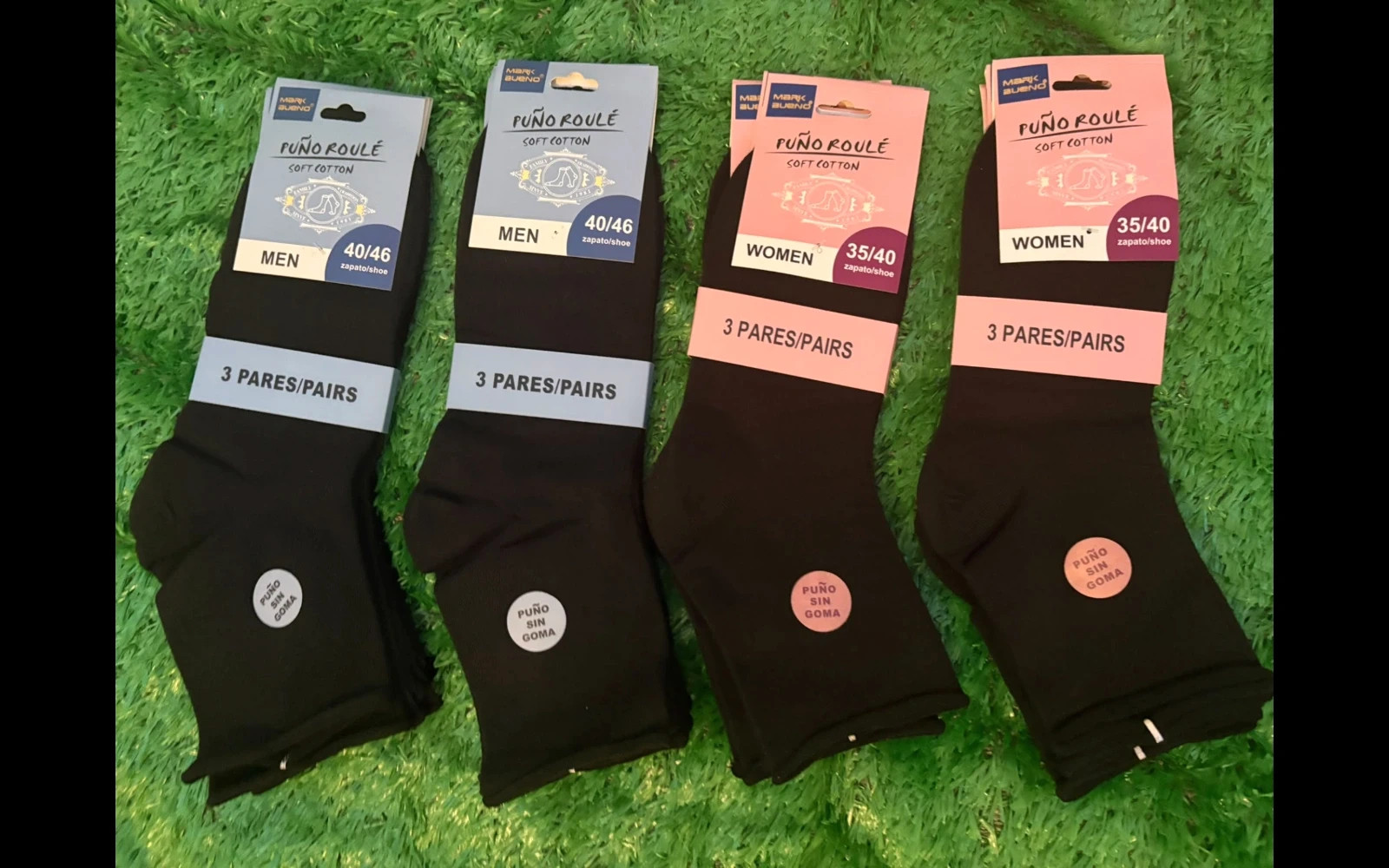 Calcetín de sin puño 12 pares