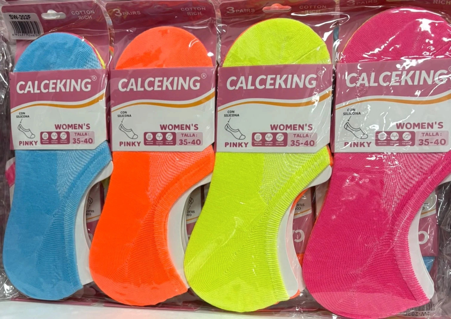 Pinkies colorido 12 pares