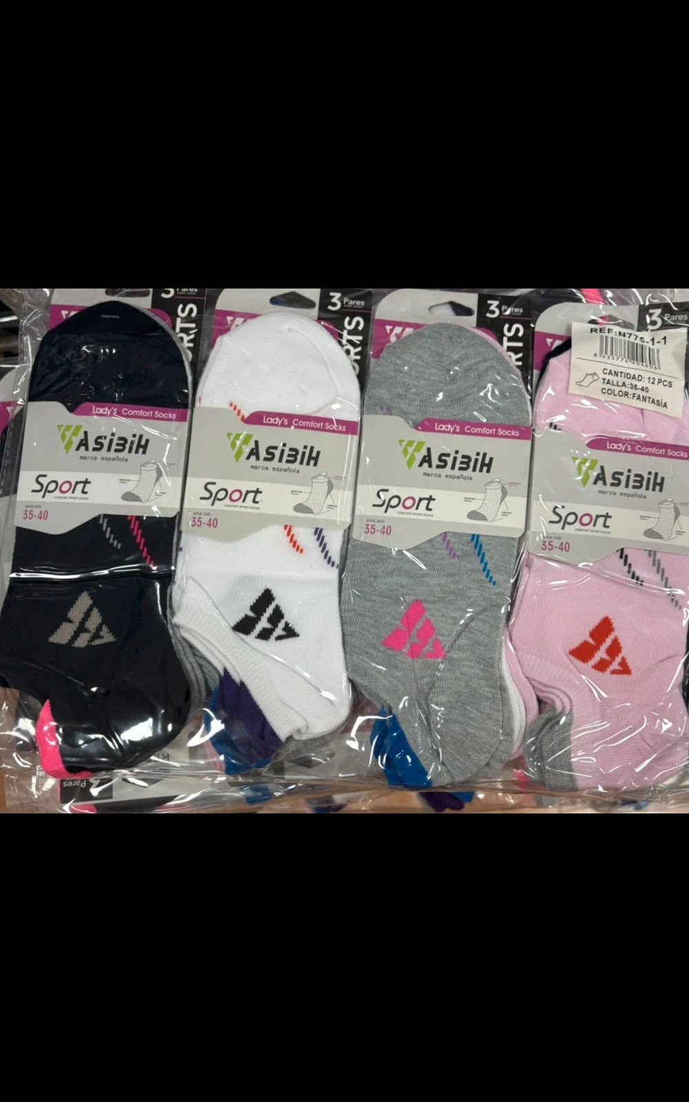 Calcetín invisible mujer 12 pares!