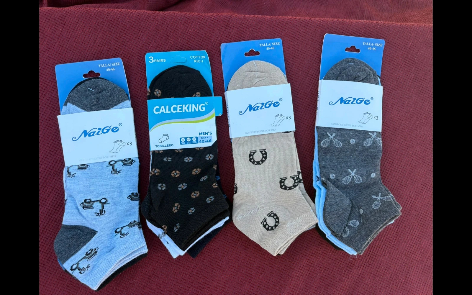 Calcetínes Tobillero variado 12 pares
