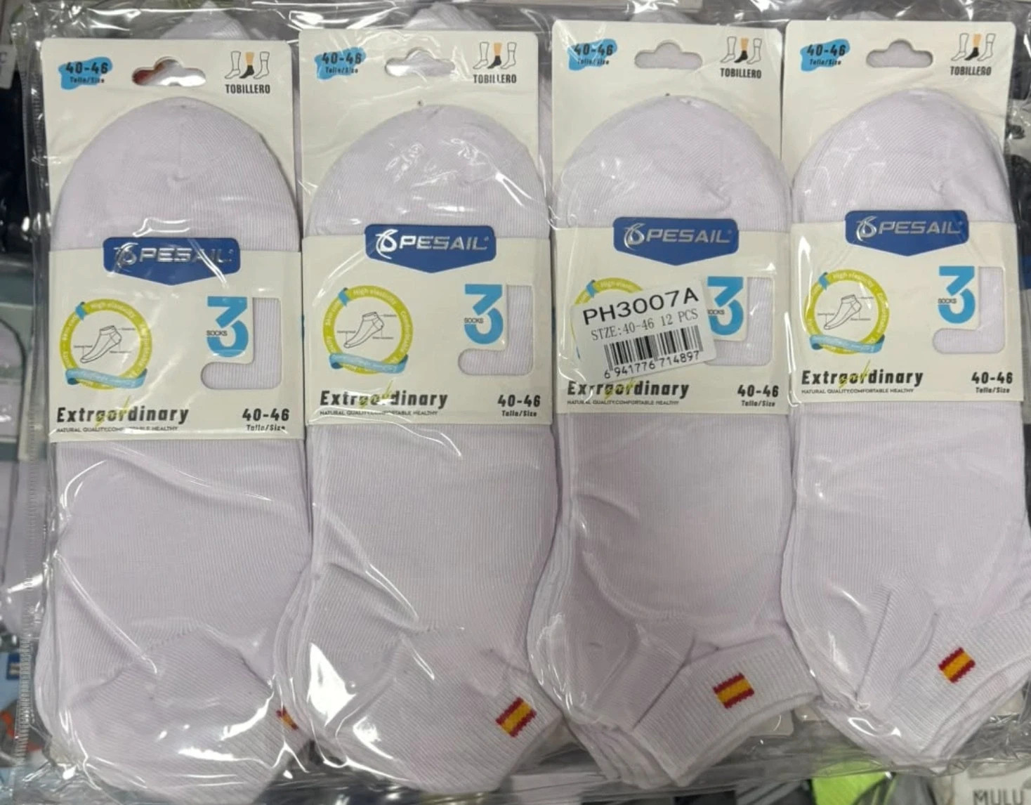 Calcetínes Tobillero 12 pares