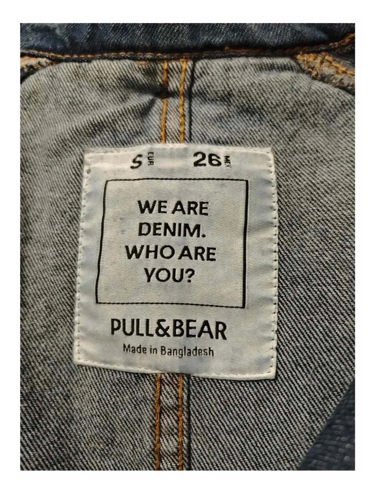 Trench long en jean Pull&Bear – capuche – bleu foncé – taille S – neuf jamais porté – Pull & Bear – taille S / 36 / 8 2