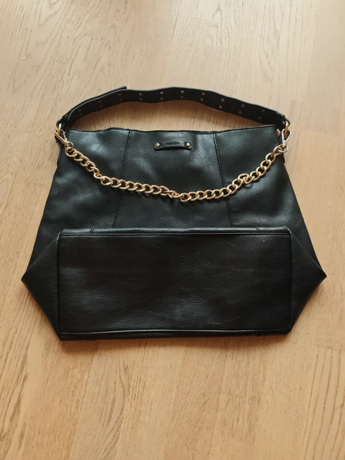 Sac cabas Mango noir – chaîne & clous dorés – Mango – taille Taille unique 3