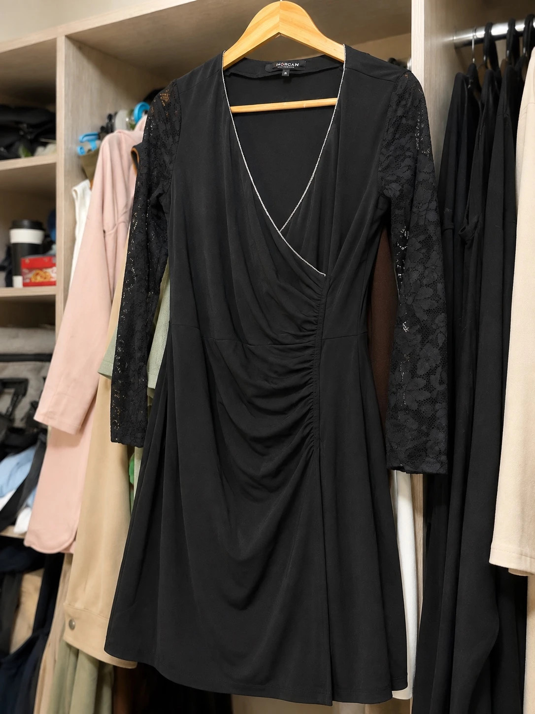 Robe noire Morgan dentelle manches longues – Taille M – Morgan – taille M / 38 / 10 2