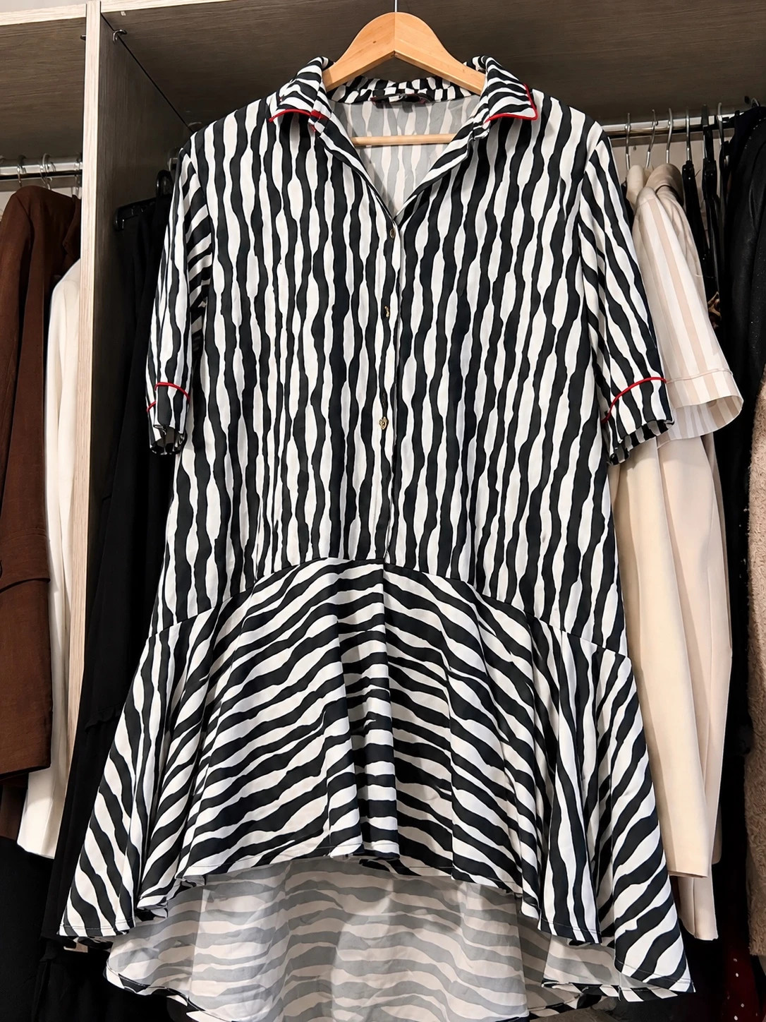 Tunique longue zébrée noire et blanche Malory – Taille S – malory – taille S / 36 / 8 2
