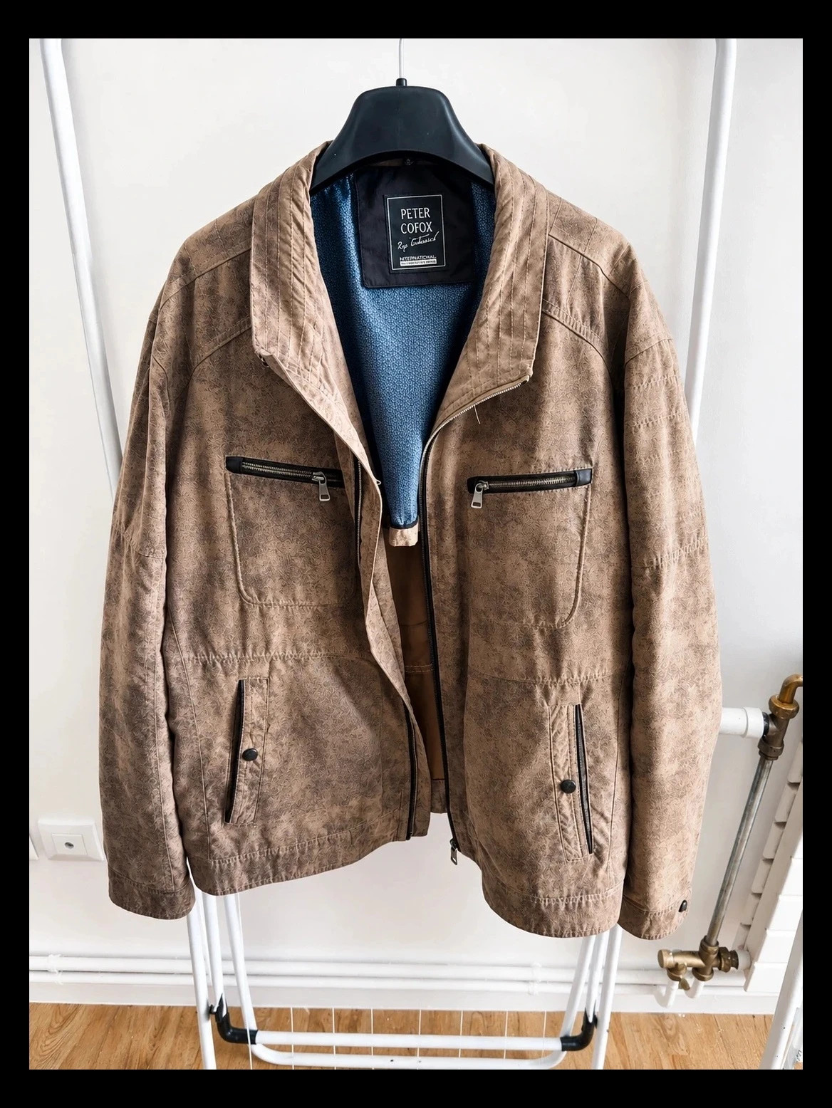 Style suédine Veste Peter Cofox marron/taupe – Taille 62 – homme – Peter Cofox – taille 4XL 2