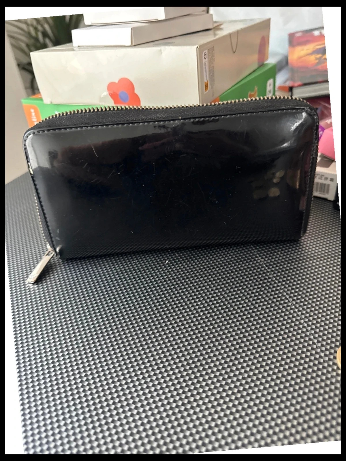 Portefeuille AJ noir verni Armani Jeans – Zip intégral – Armani Jeans 2