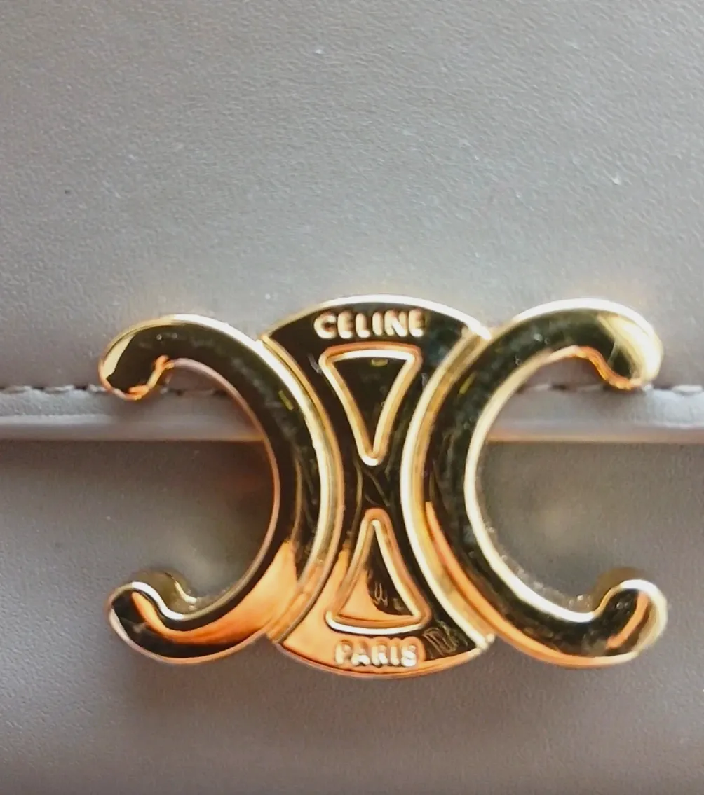 Portefeuille Celine Triomphe en cuir gris – Celine – taille Taille unique 3