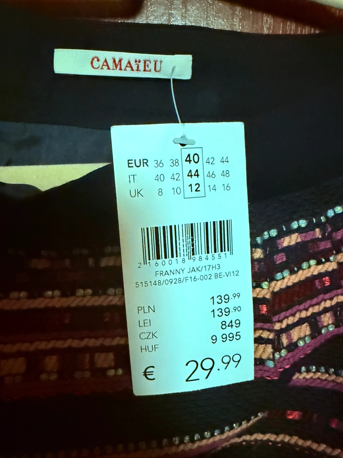 Falda corta – Camaïeu – taille L / 40 / 12 3