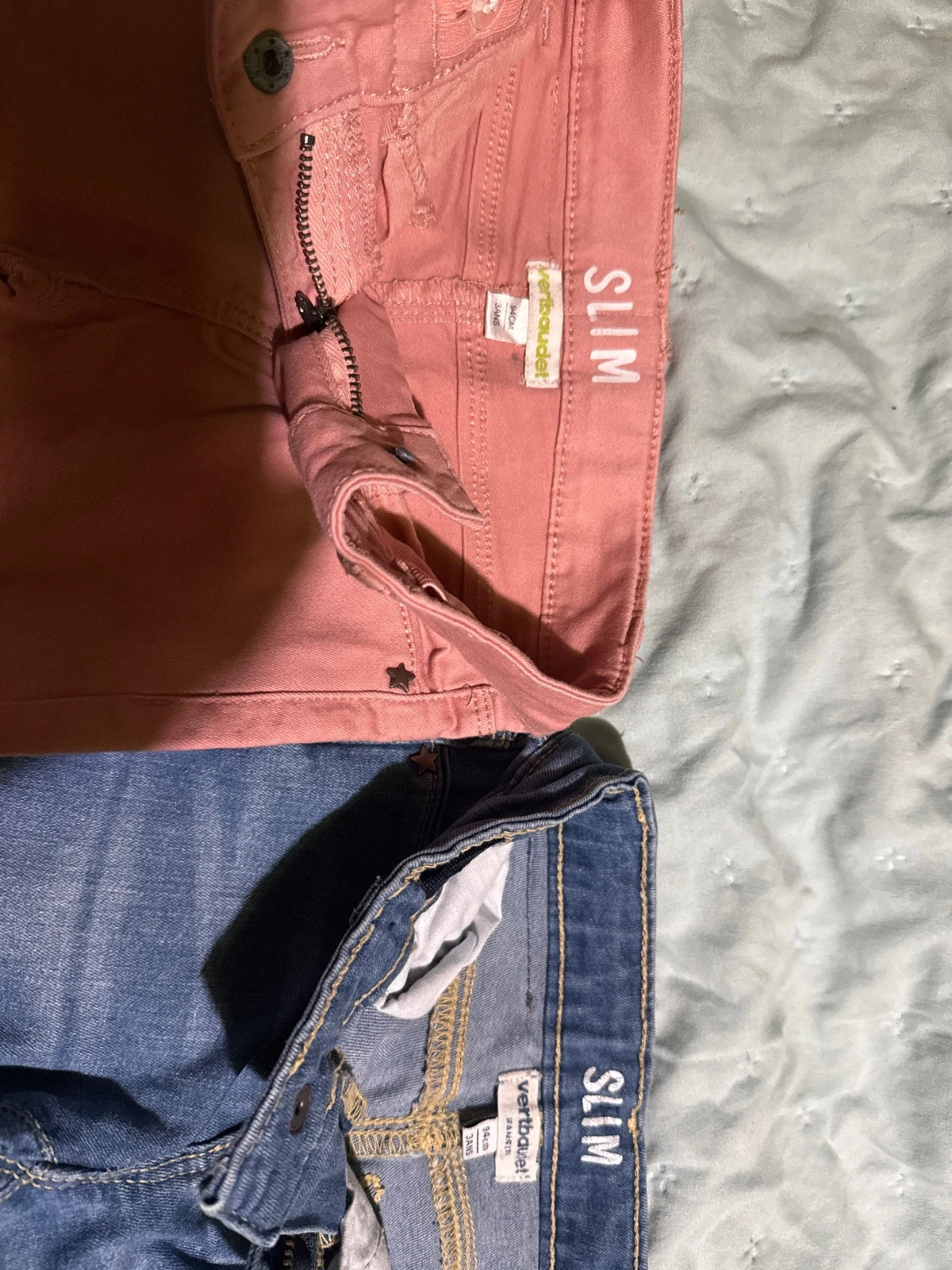 Lote dos vaqueros niña – Vertbaudet – taille 3 ans / 98 cm 4