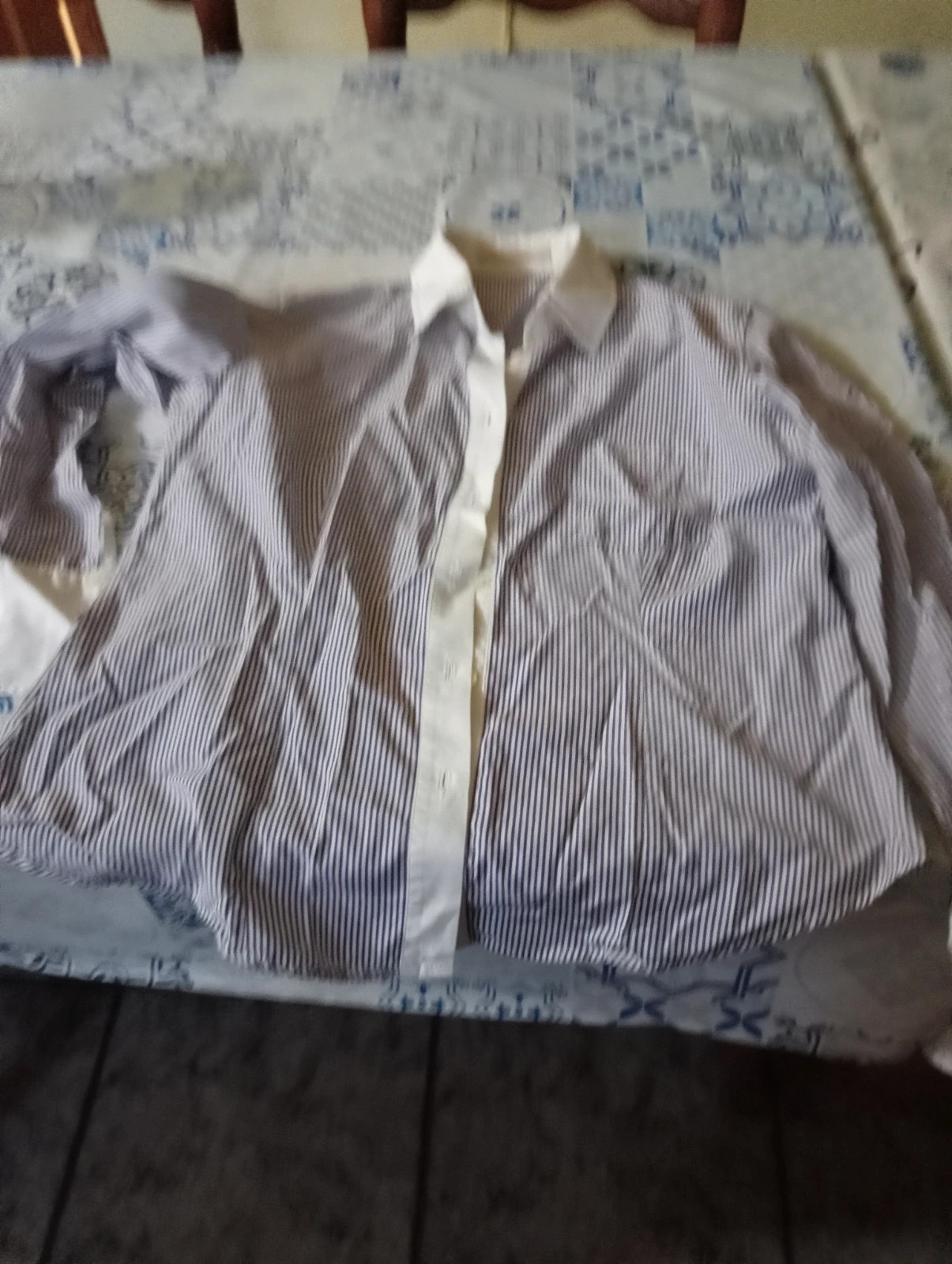 Camisa entallada de raya morada purificación garcia
