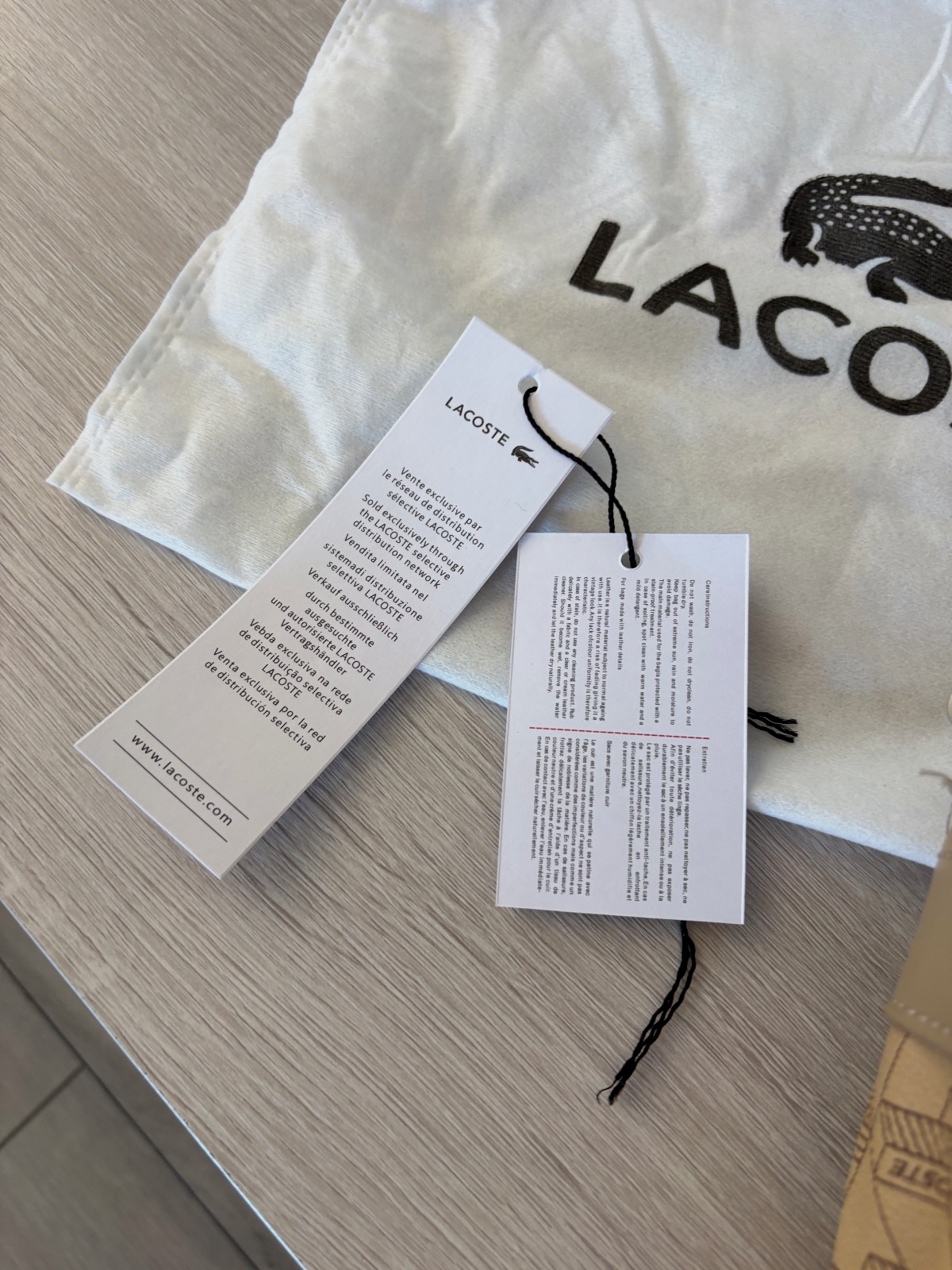 Sac besace Lacoste monogramme beige – Lacoste – taille Taille unique 4