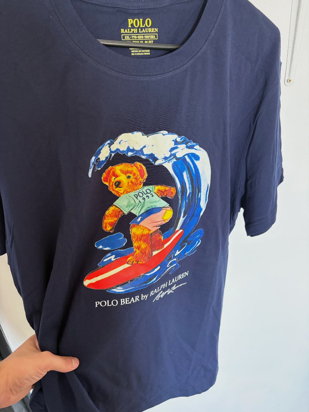 T-shirt Polo Ralph Lauren Polo Bear Surfer bleu marine – Ralph Lauren – taille XXL 9