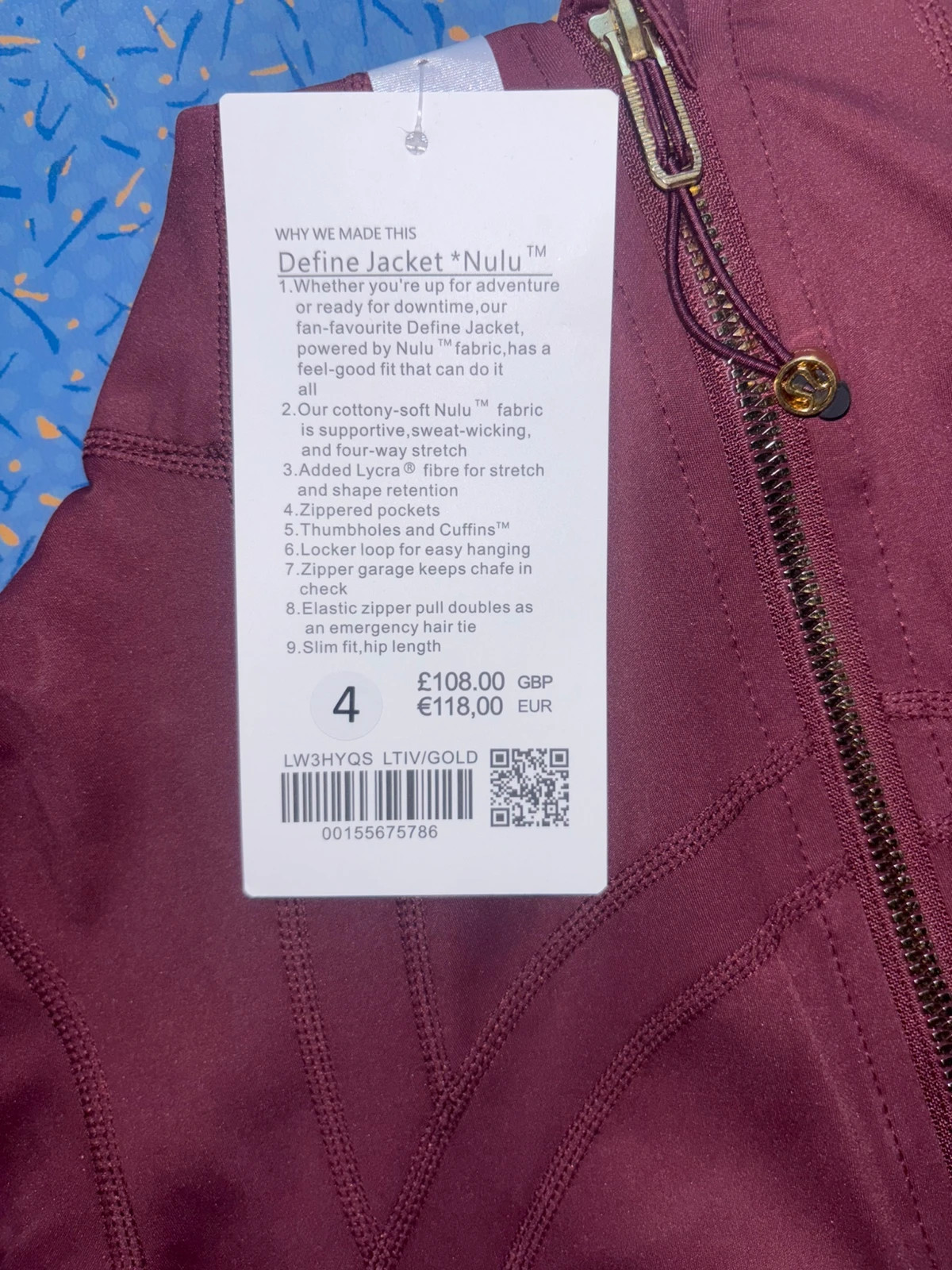 Lululemon bordeaux – Lululemon – taille M / 38 / 10 3