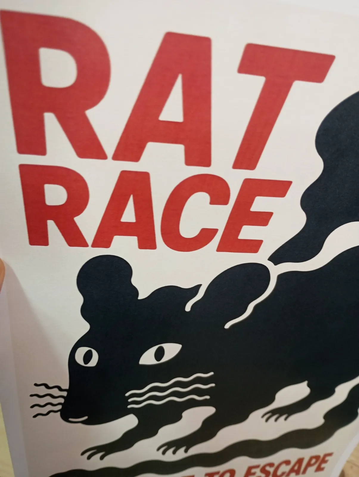 Rat race - Afiche decorativo moderno.Tamaño A3 – Sin marca 3