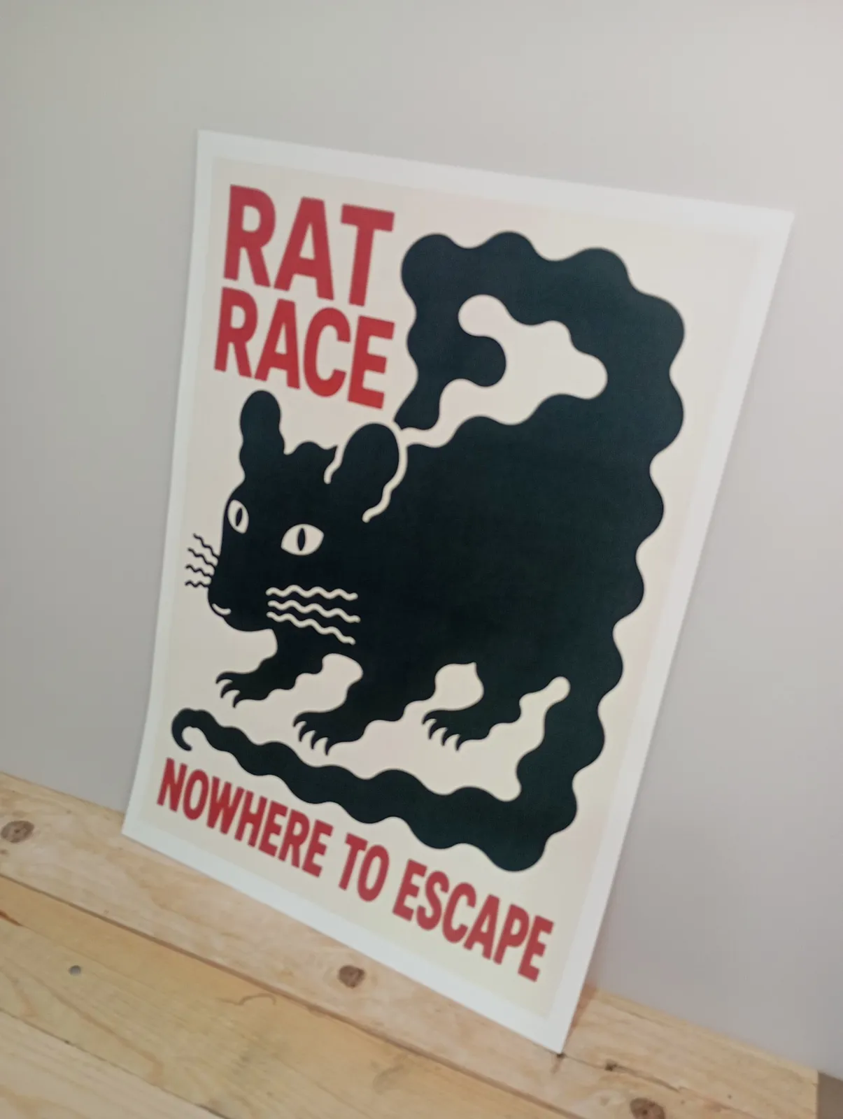 Rat race - Afiche decorativo moderno.Tamaño A3 – Sin marca 2