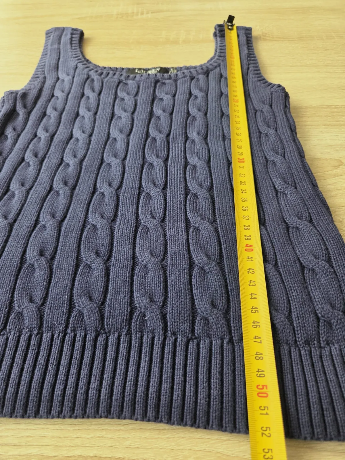 Débardeur en maille torsadée Lauren Ralph Lauren bleu marine – Ralph Lauren – taille S 2