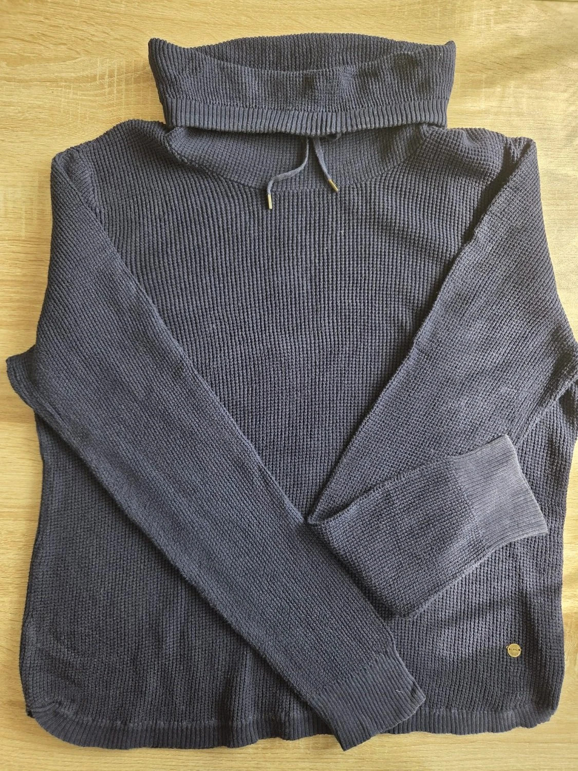 Pull a col cheminée Lauren Ralph Lauren maille cordon de serrage bleu marine Femme Taille XL