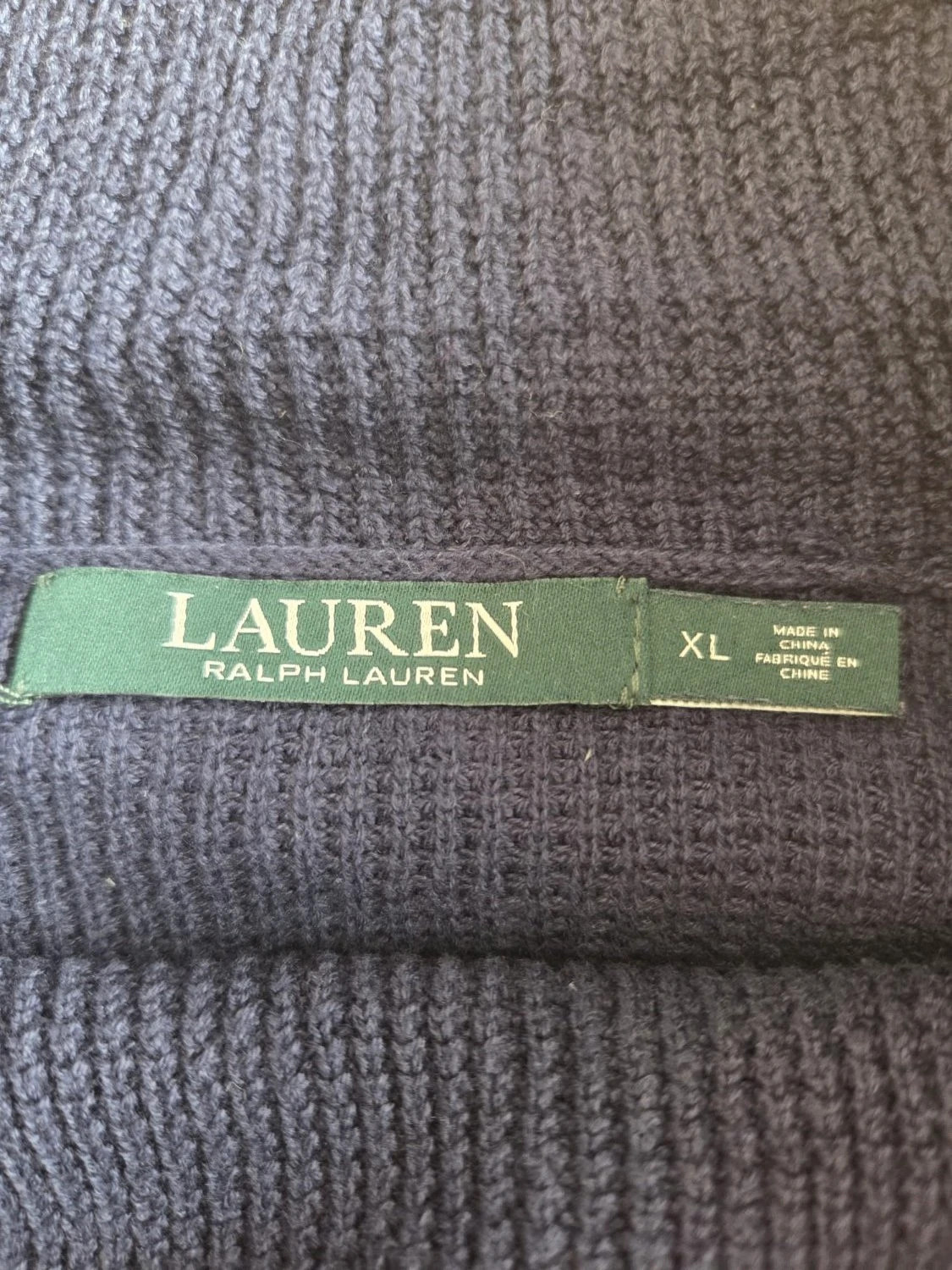 Pull a col cheminée Lauren Ralph Lauren maille cordon de serrage bleu marine Femme Taille XL – Ralph Lauren – taille XL / 42 / 14 4