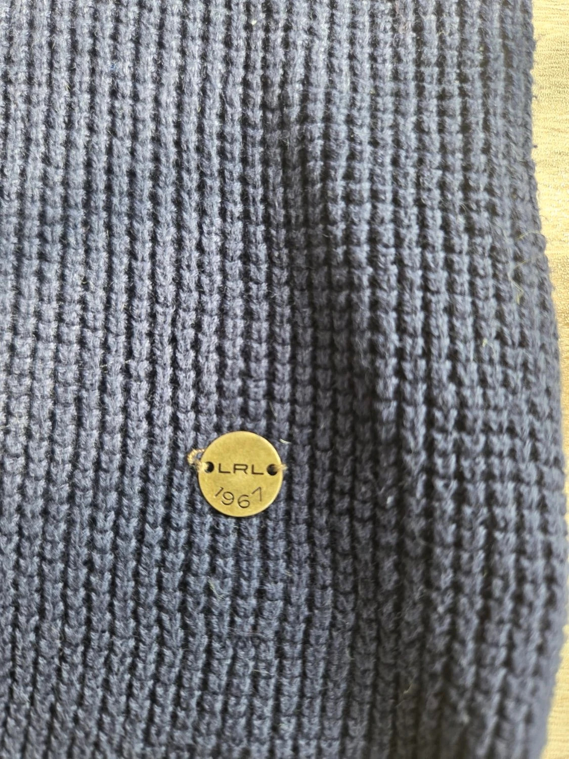 Pull a col cheminée Lauren Ralph Lauren maille cordon de serrage bleu marine Femme Taille XL – Ralph Lauren – taille XL / 42 / 14 2