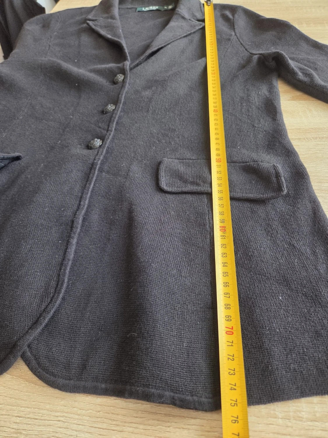 Blazer Lauren Ralph Lauren Chic gilet long boutons col à revers tailleur noir Femme Taille XL – Ralph Lauren – taille XL / 42 / 14 4